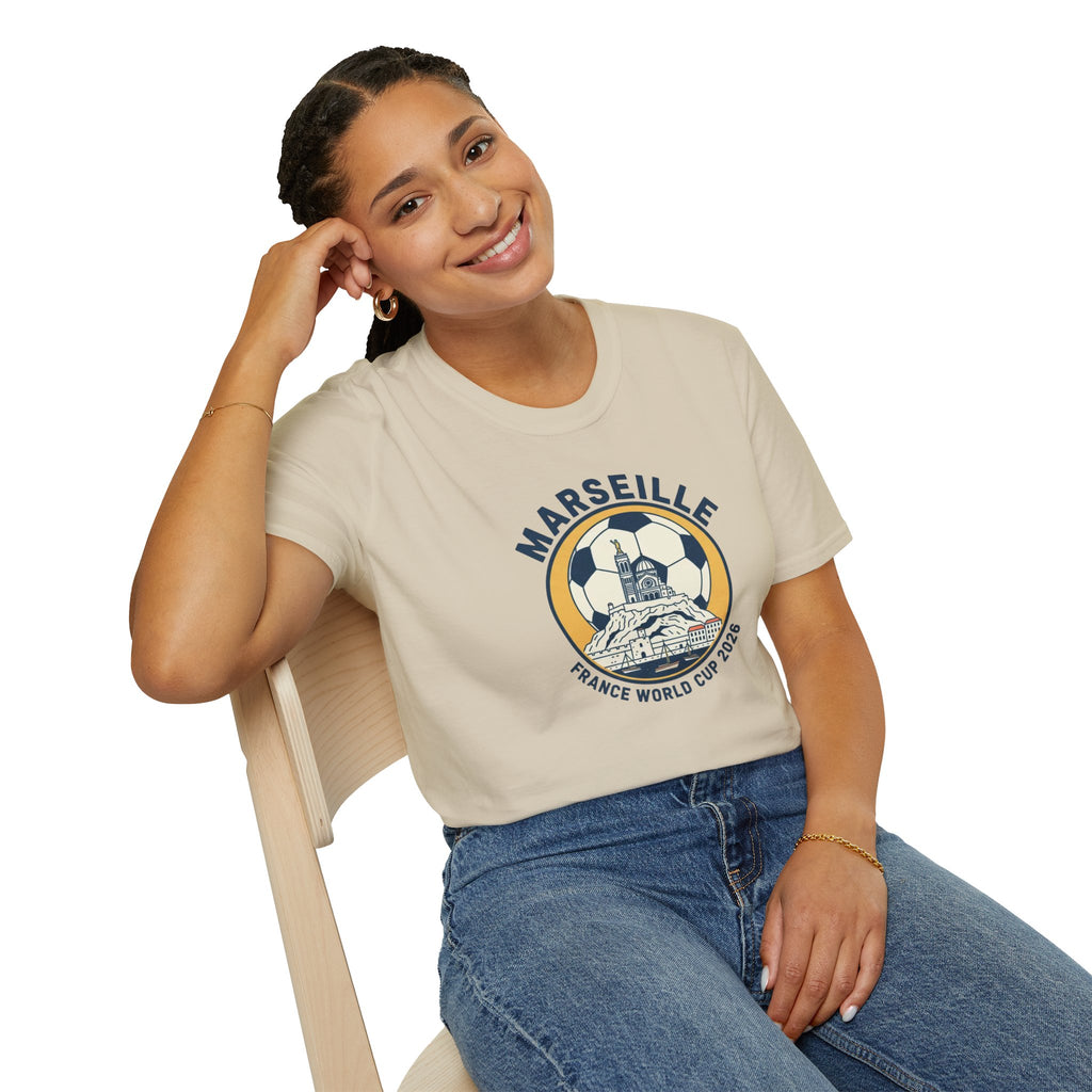 Marseille Soccer T‑Shirt – France World Cup 2026 Stadium Graphic