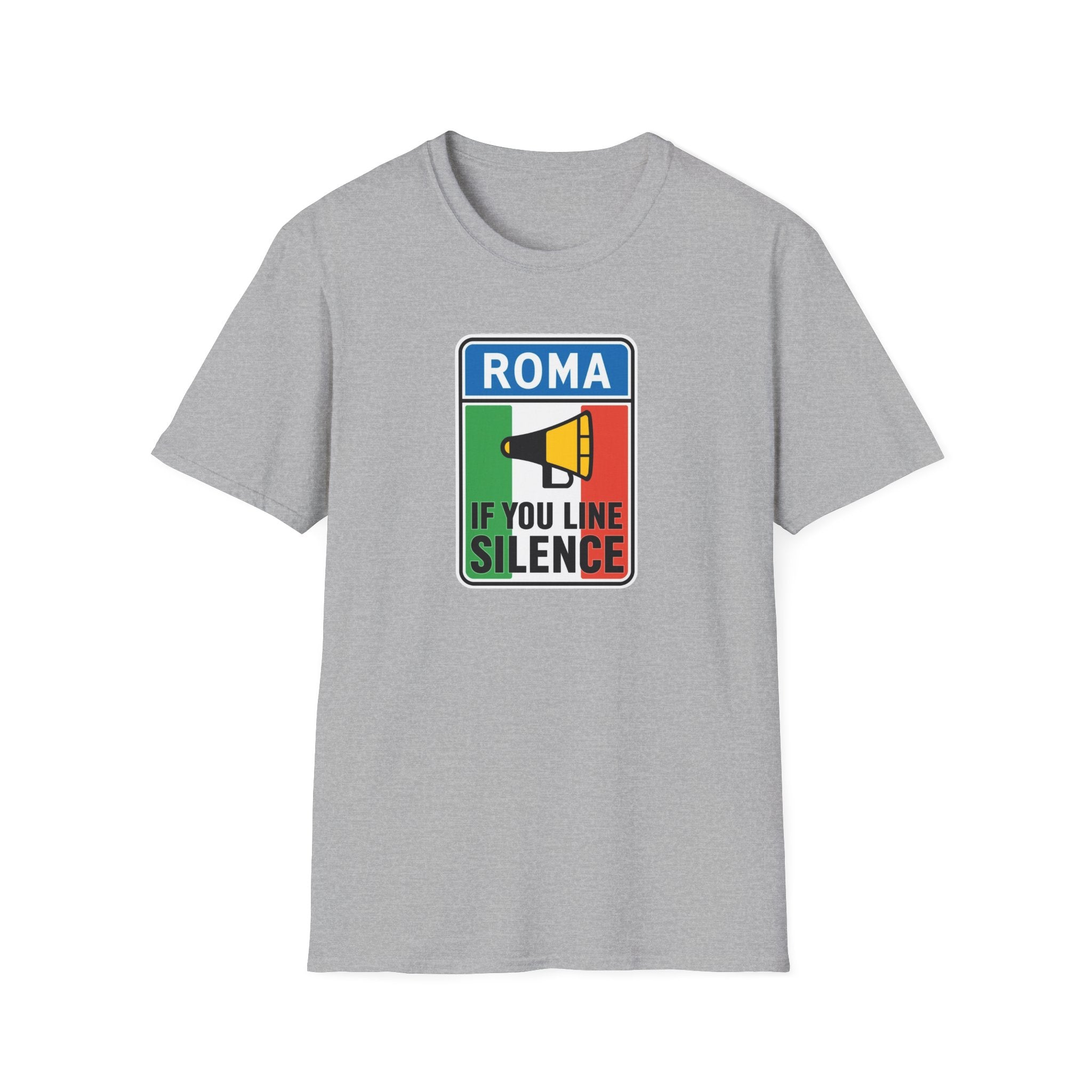 Roma Italian "Honk if you like silence" Unisex Softstyle T-Shirt