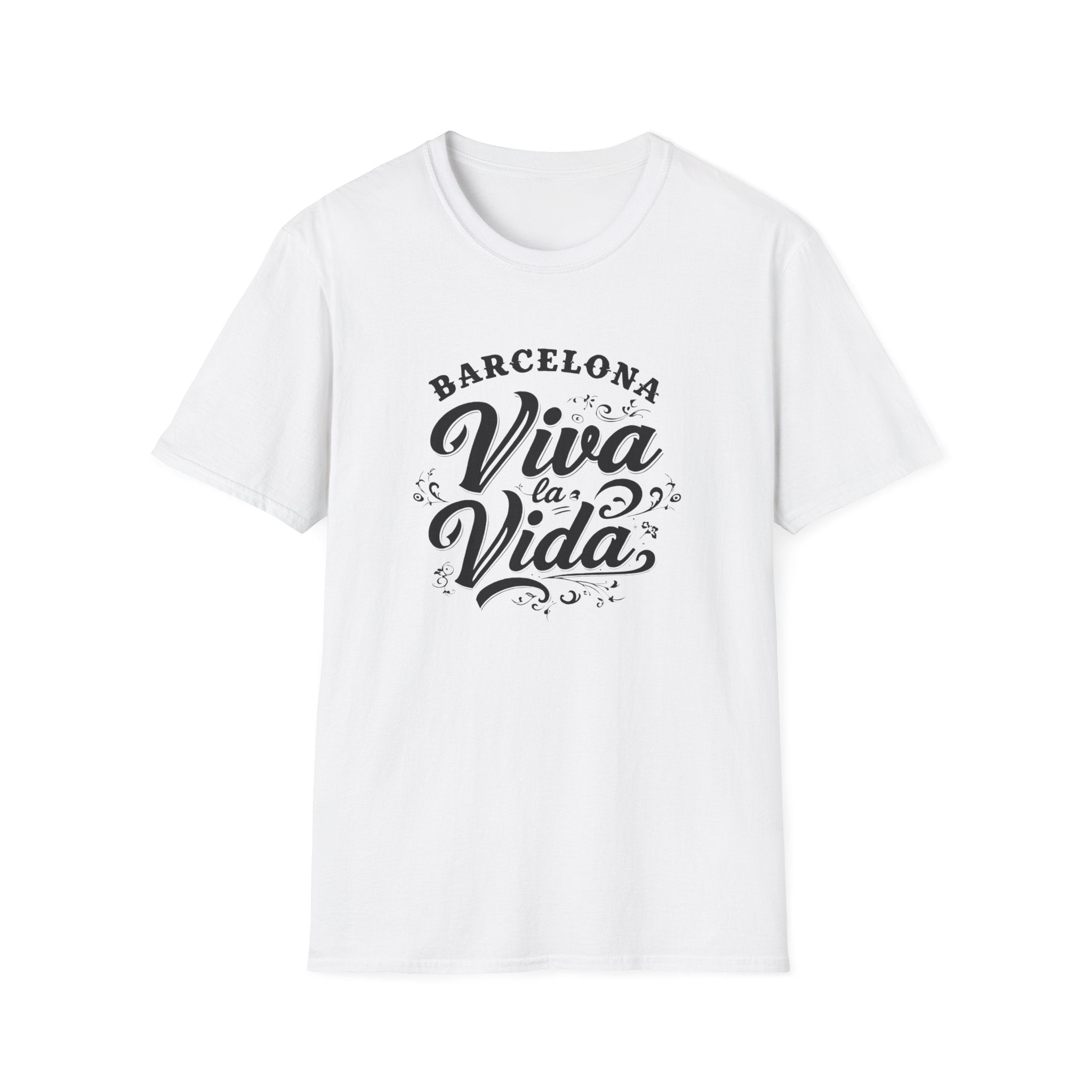 Barcelona Viva la Vida T-Shirt | Spanish Phrase Typography Tee