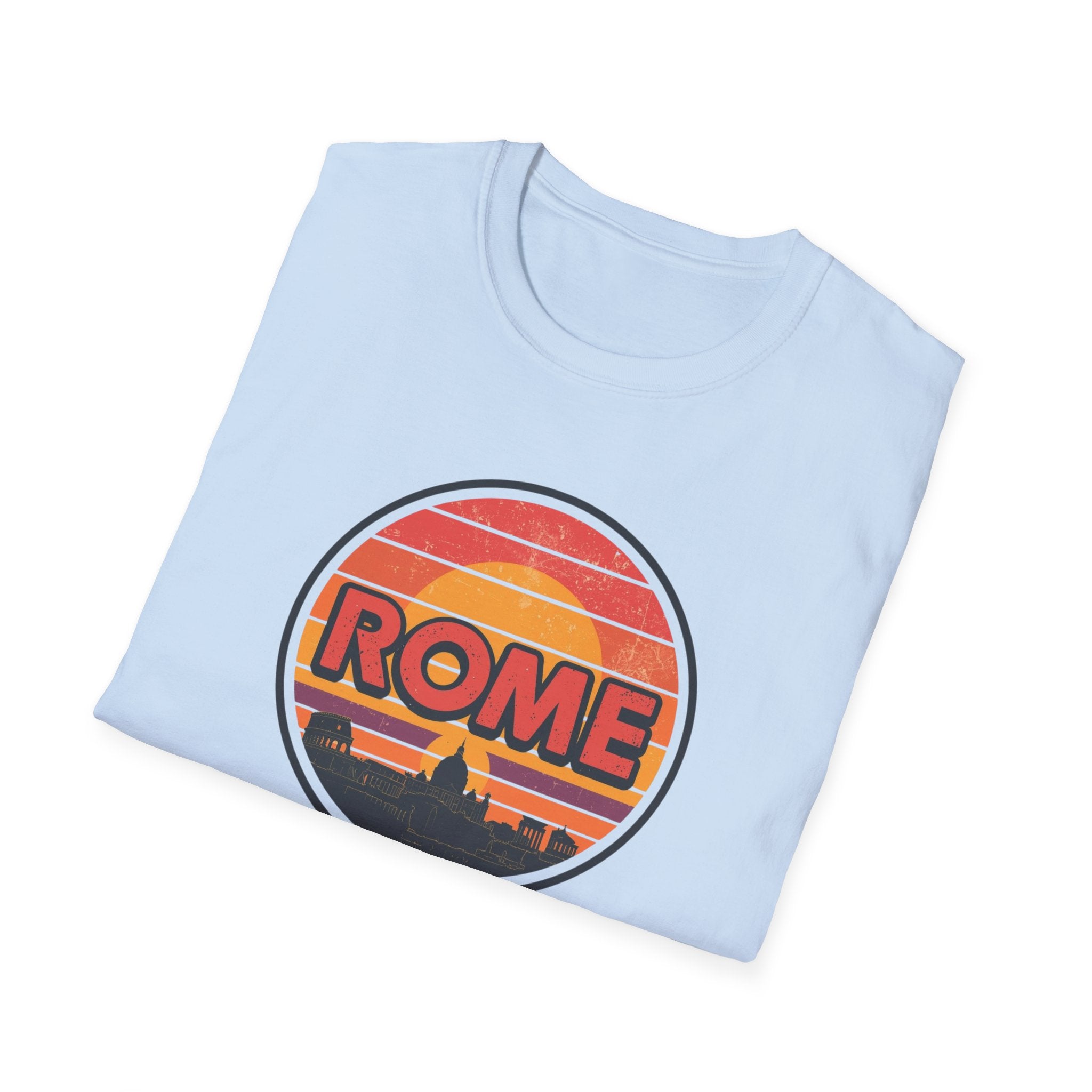 Rome Vintage Sunset T-Shirt — Retro Italian Travel Tee