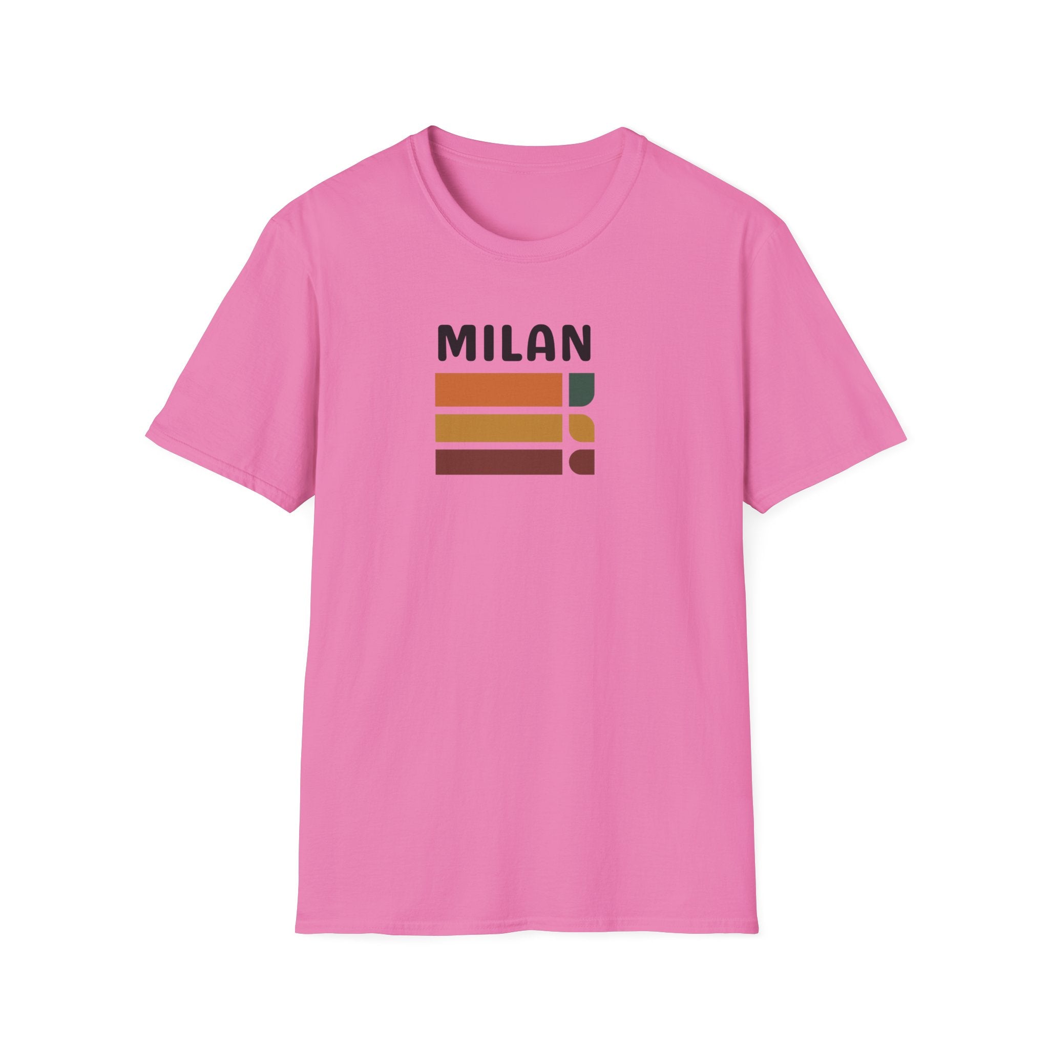 Milan Retro Stripes T-Shirt | Vintage Colorblock Italy Design