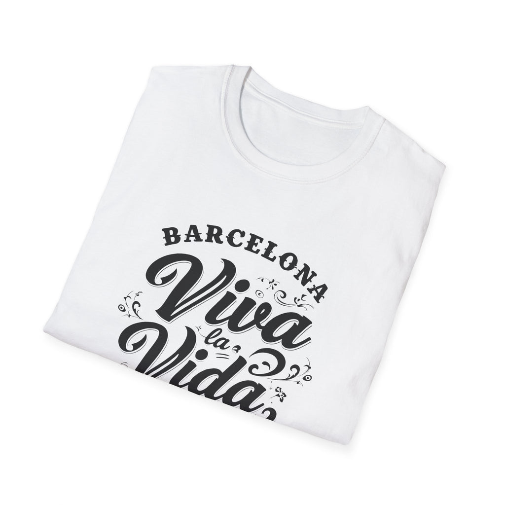 Barcelona Viva la Vida T-Shirt | Spanish Phrase Typography Tee
