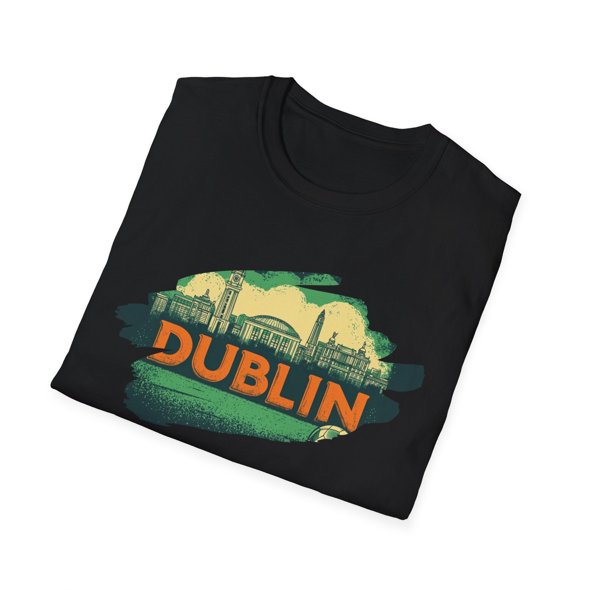 Dublin skyline brushstroke T-Shirt | Ireland travel city tee