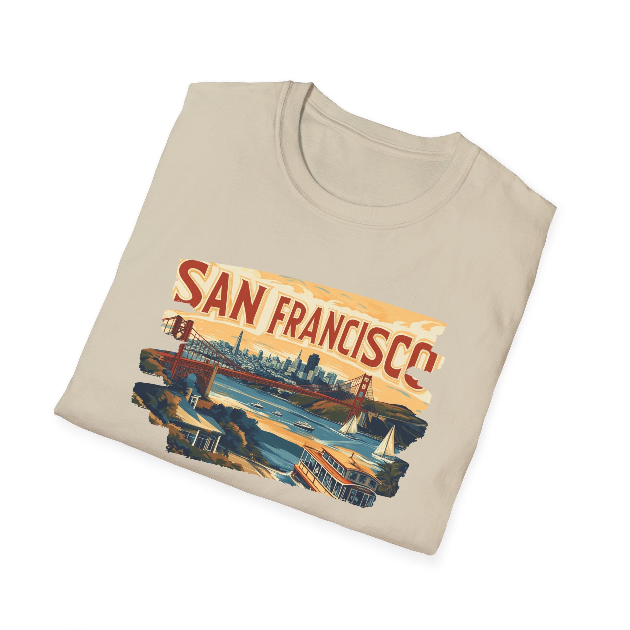 San Francisco Retro Skyline T-Shirt | Vintage City Travel Tee