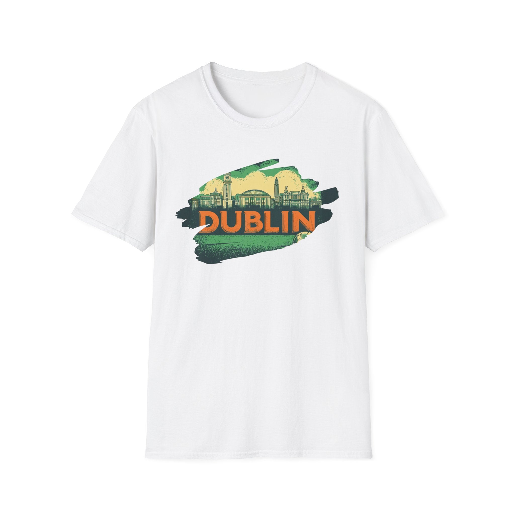 Dublin skyline brushstroke T-Shirt | Ireland travel city tee