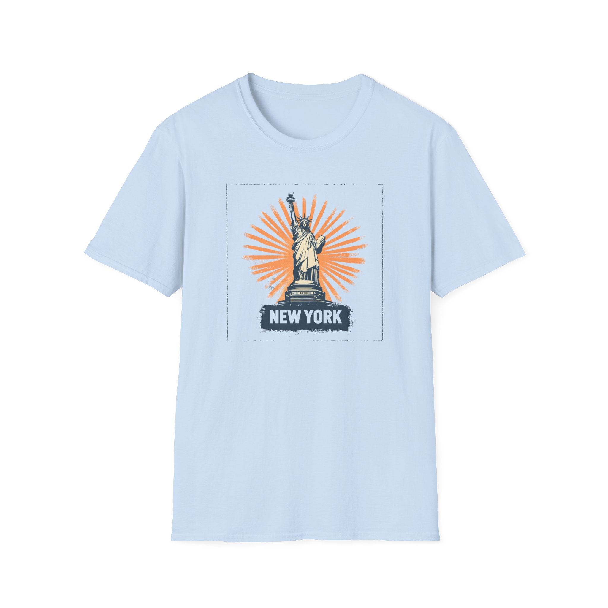 Statue of Liberty Illustration T-Shirt | New York Skyline Graphic
