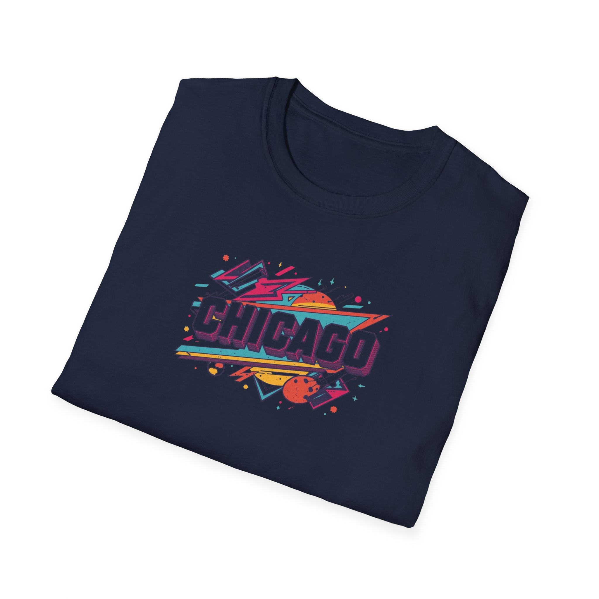 Chicago Retro Graphic T-Shirt | City Pride, Colorful Urban Badge