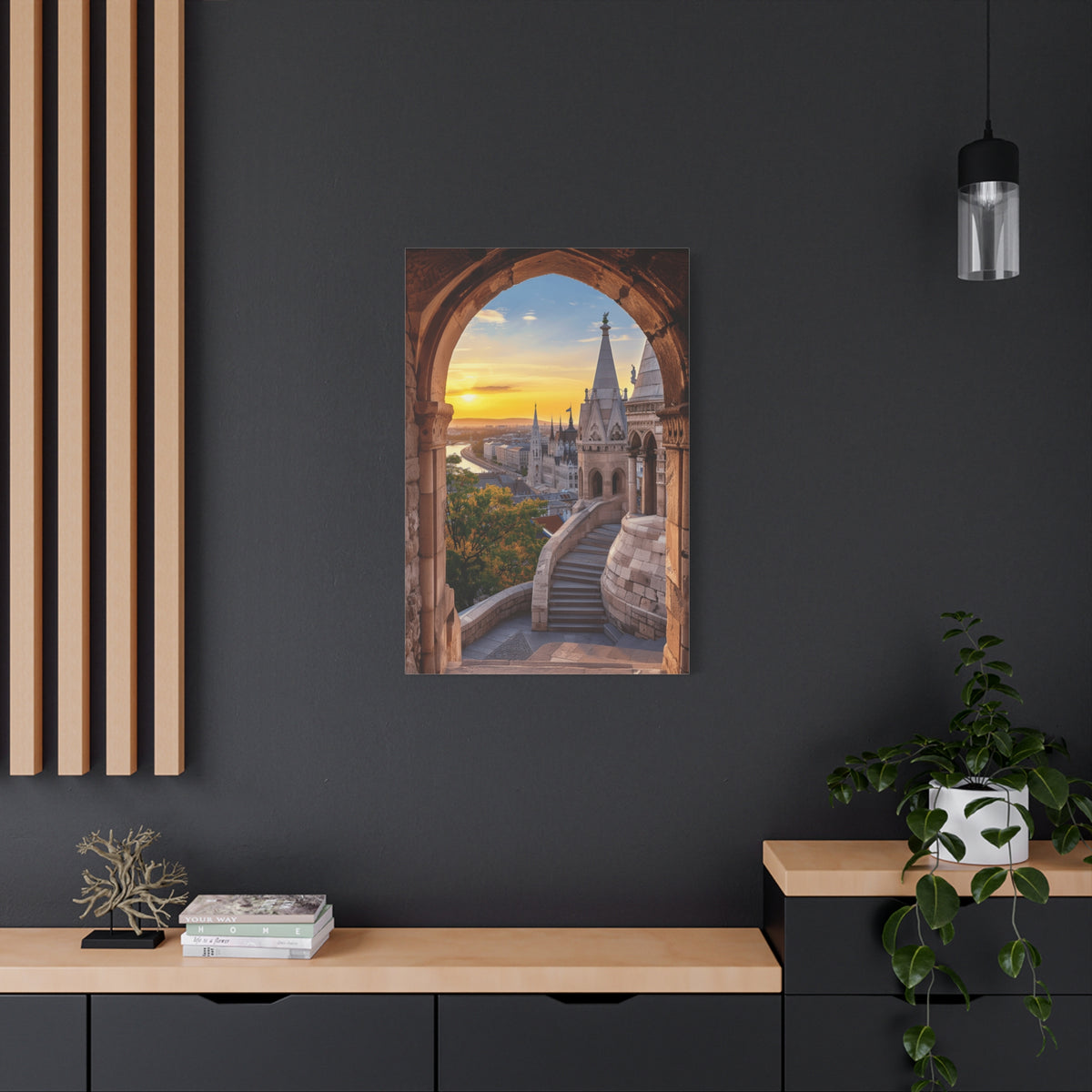 Budapest Fisherman's Bastion Sunset Canvas