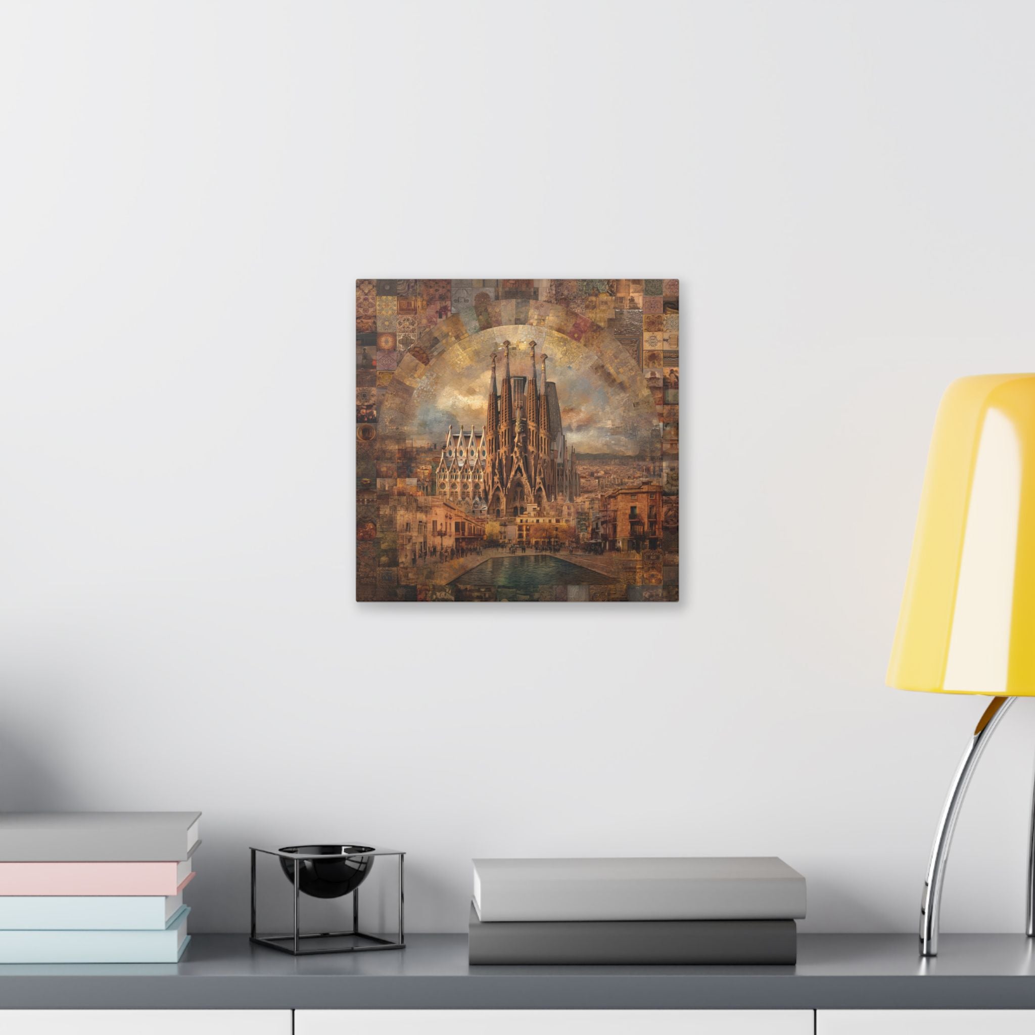 Sagrada Família Mosaic Stretched Canvas Wall Art