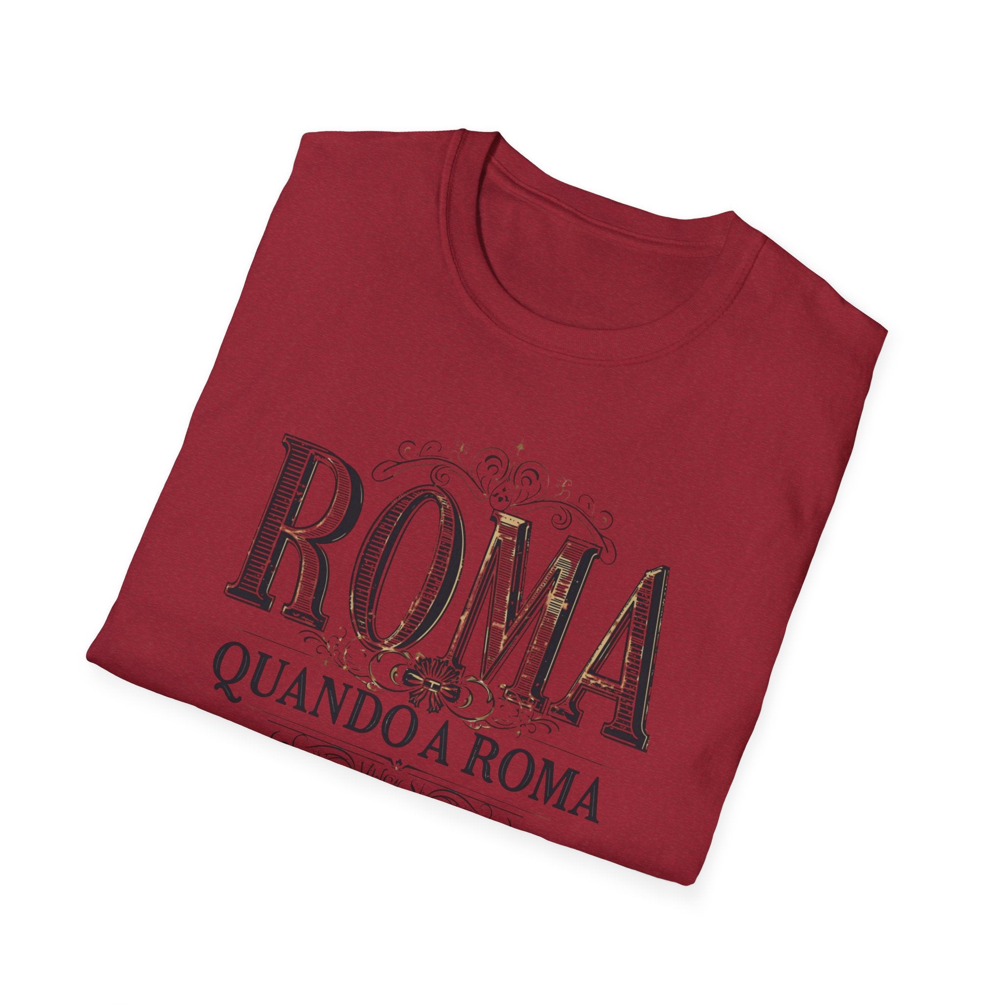 Roma Quando a Roma T-Shirt | Vintage Roman Travel Typography