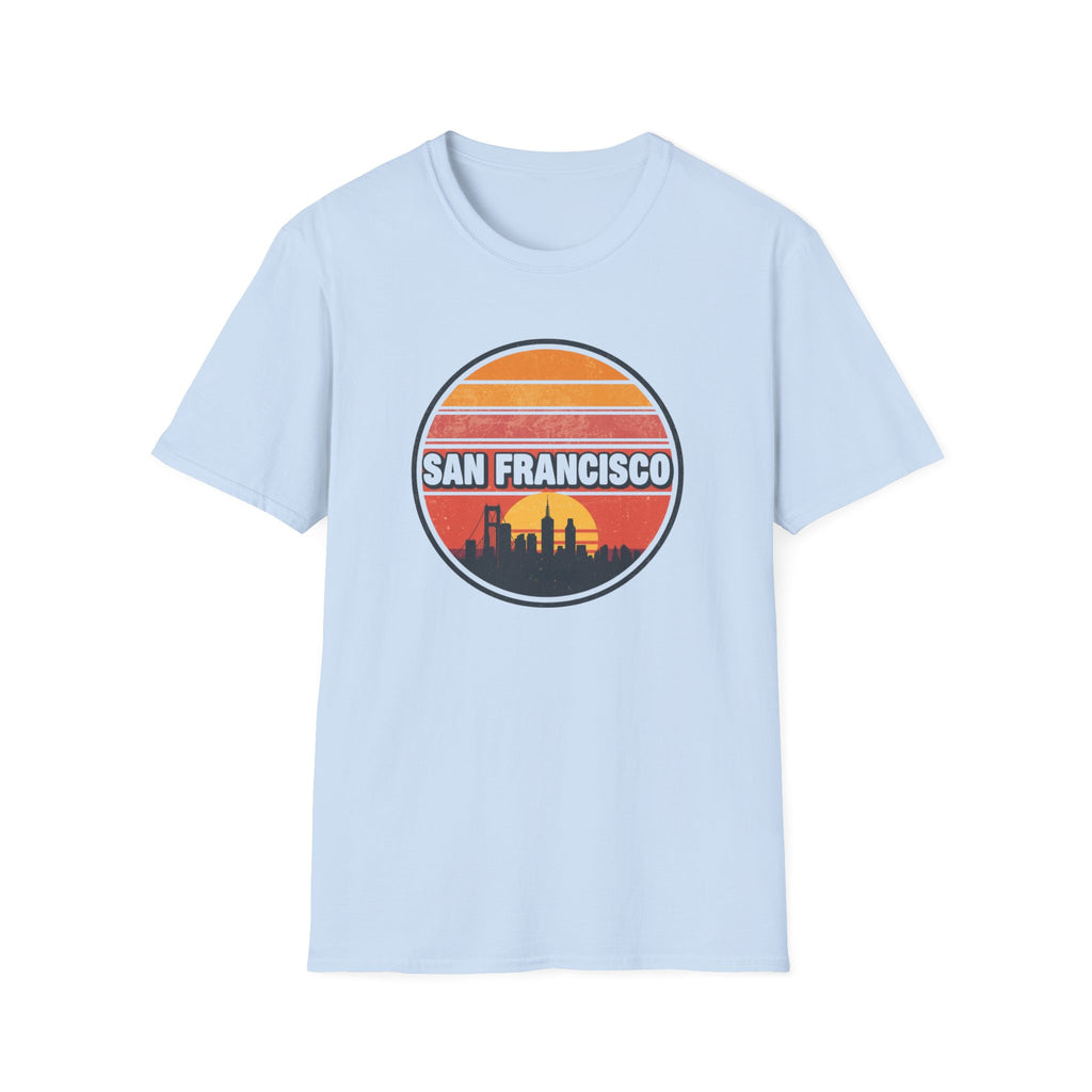 San Francisco Sunset Skyline T-Shirt — Retro Cityscape Tee