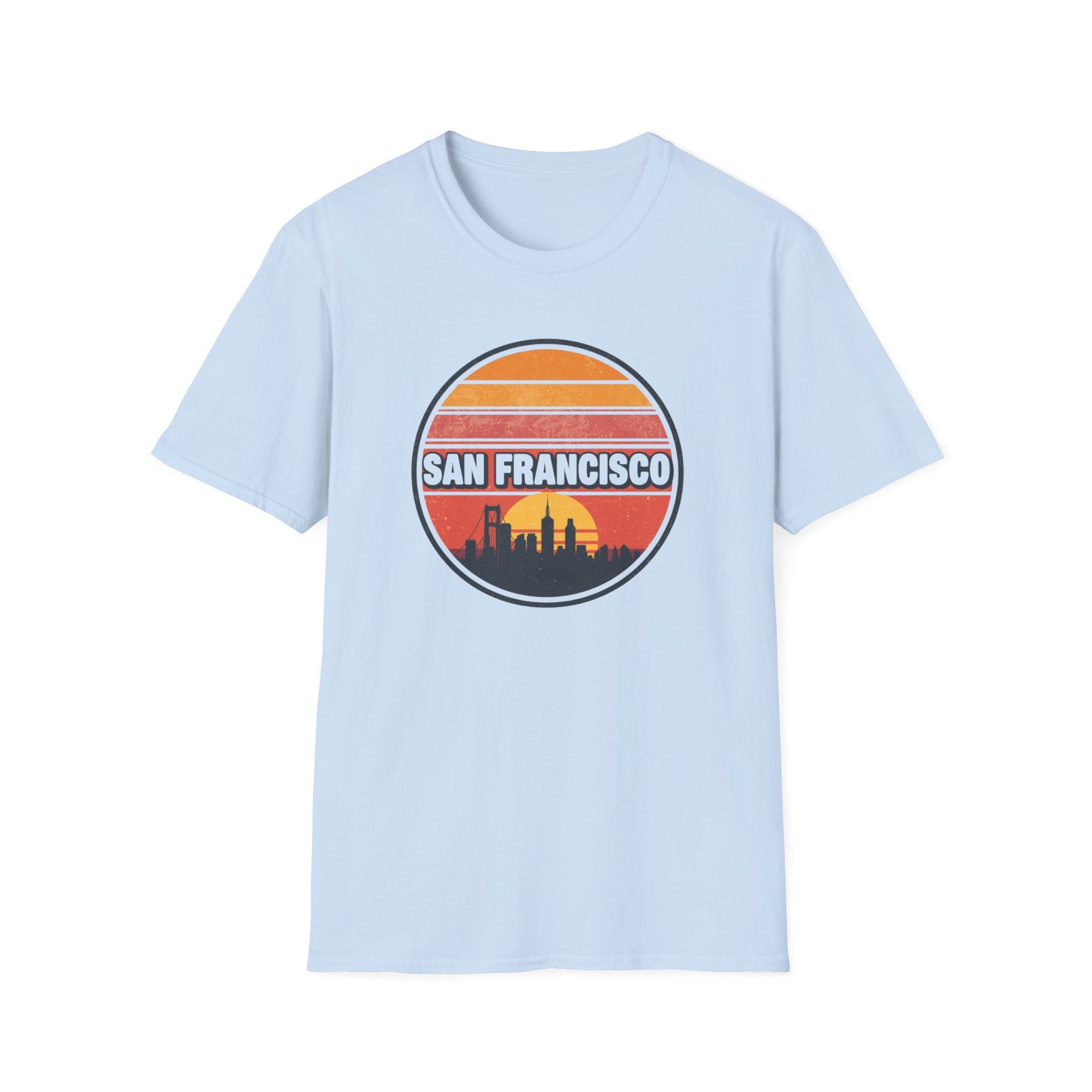 San Francisco Sunset Skyline T-Shirt — Retro Cityscape Tee