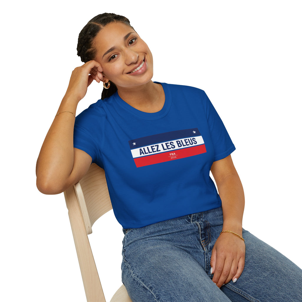 T-Shirt — Allez Les Bleus French Flag Soccer Supporter Tee