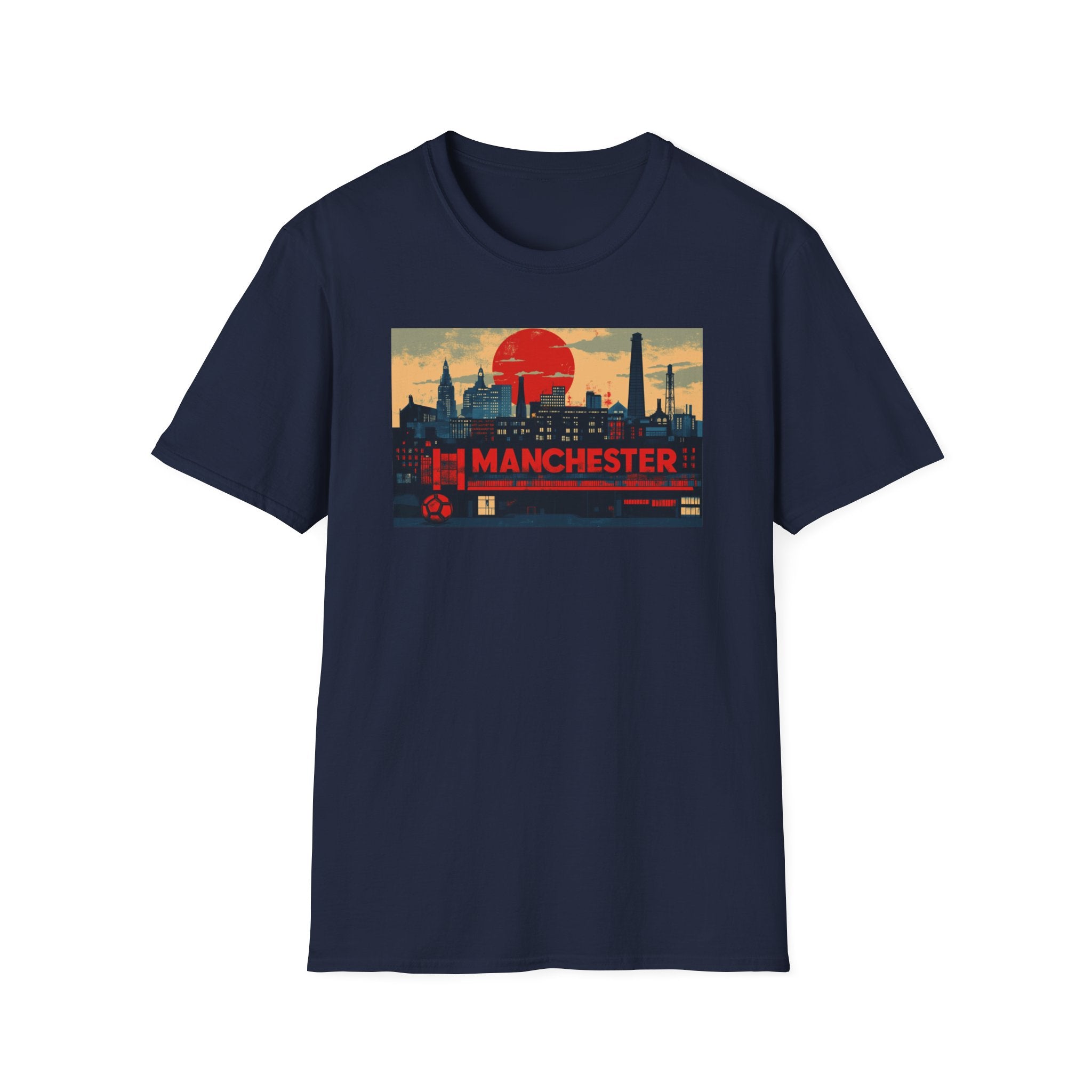 Manchester Skyline T-Shirt | Retro Cityscape Travel Tee