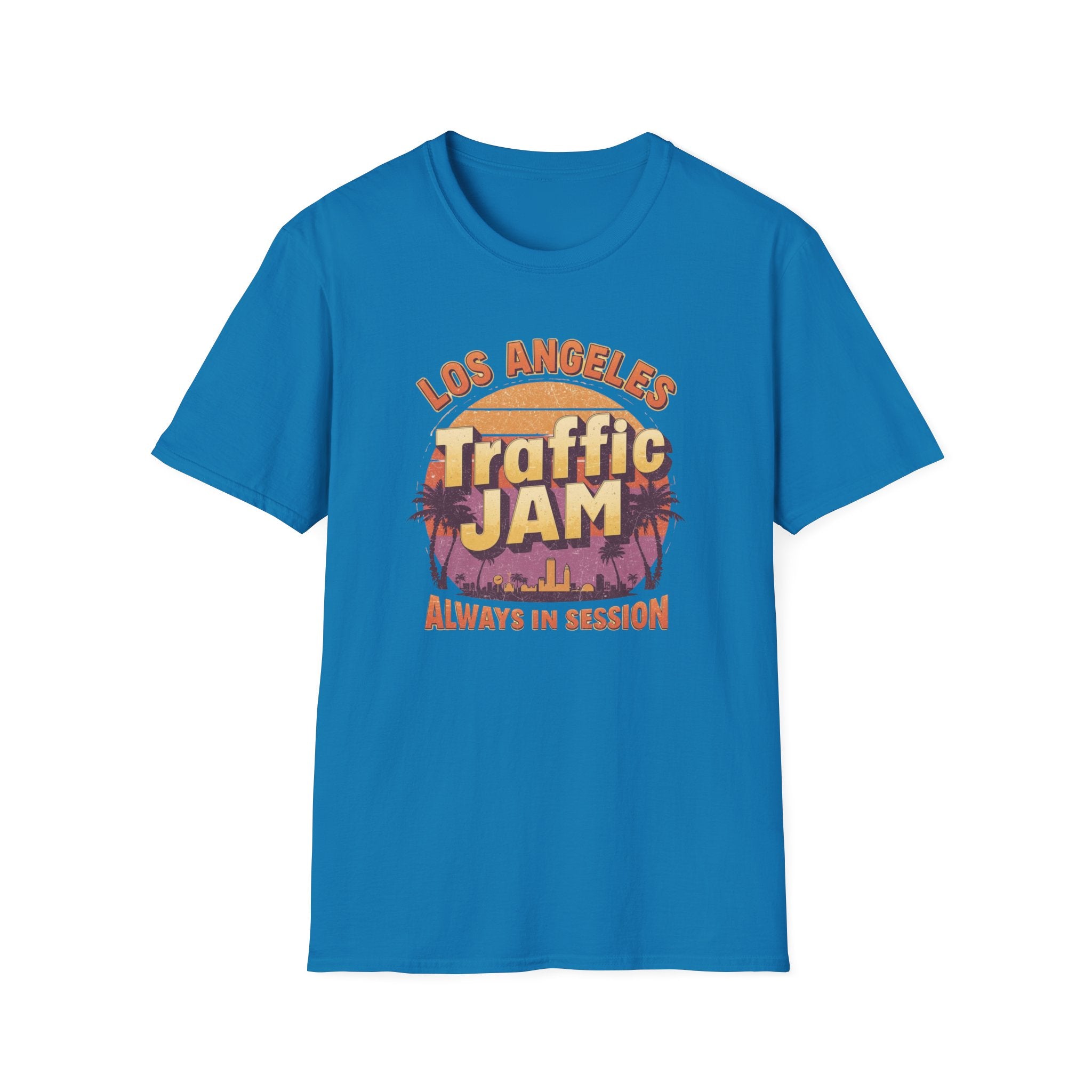 Traffic Jam T-Shirt — "Los Angeles Traffic Jam: Always In Session" Retro Sunset Tee