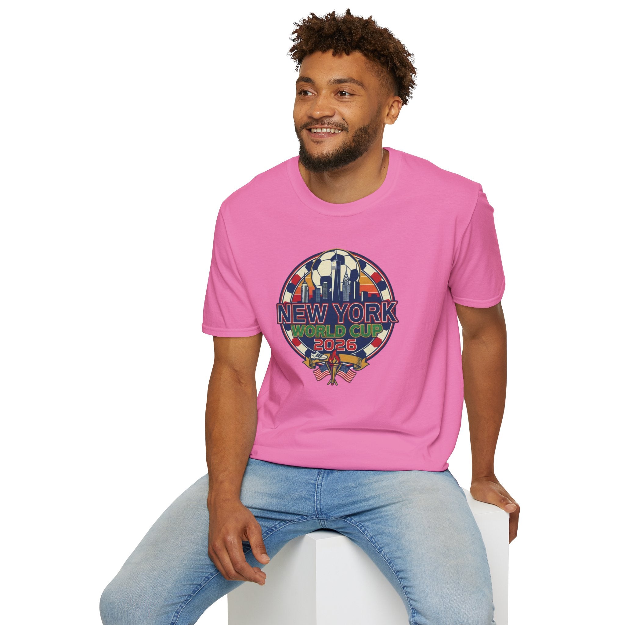 New York World Cup 2026 T-Shirt — Retro City Skyline Soccer Tee