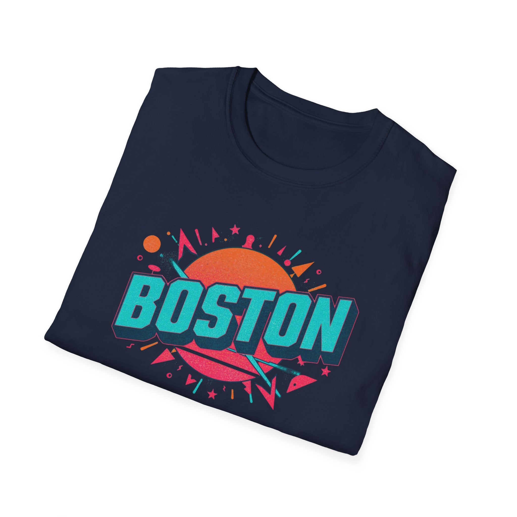 Boston Retro Sunset T-Shirt — Colorful City Graphic Tee