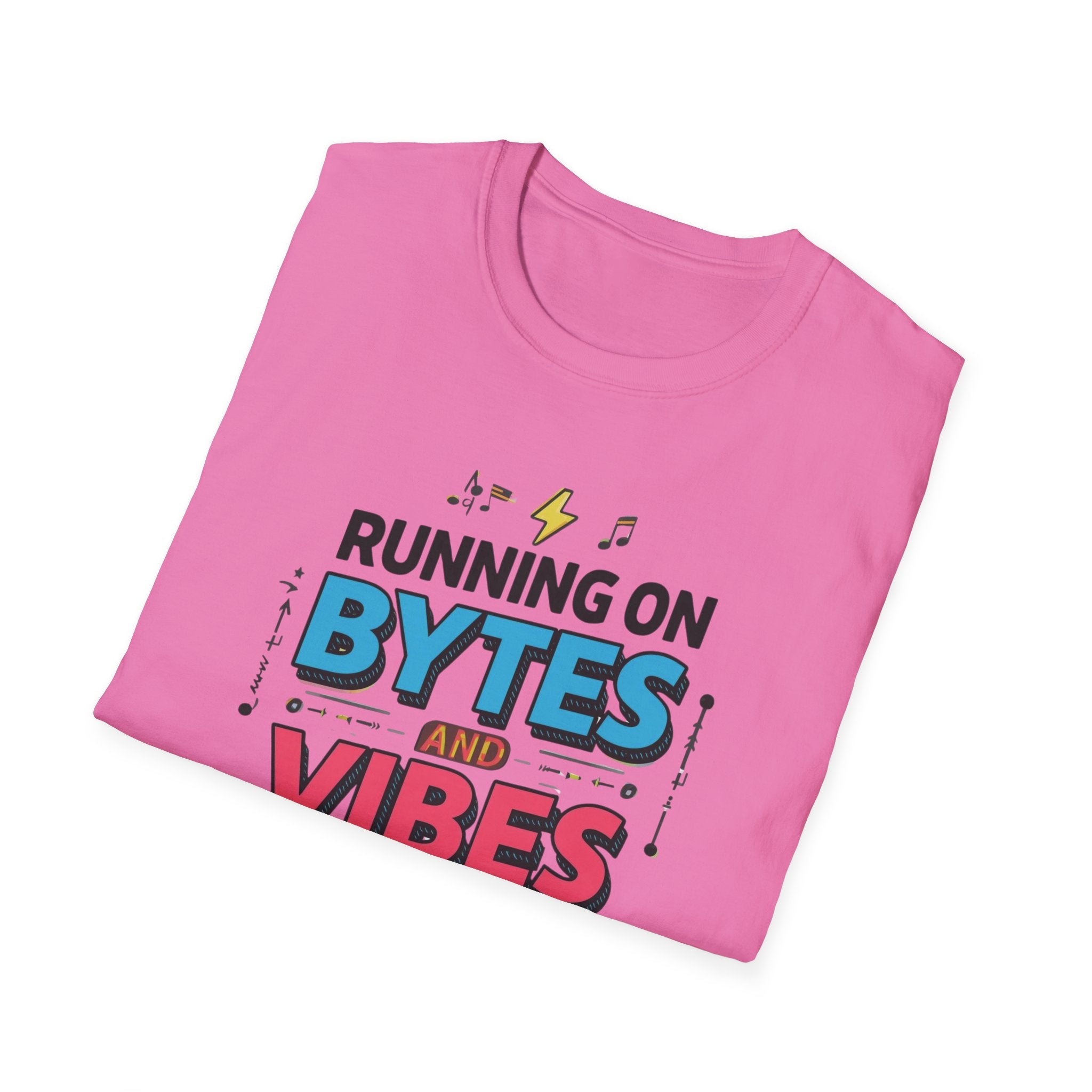 Running on Bytes and Vibes T-Shirt — Retro Tech Austin Graphic Tee