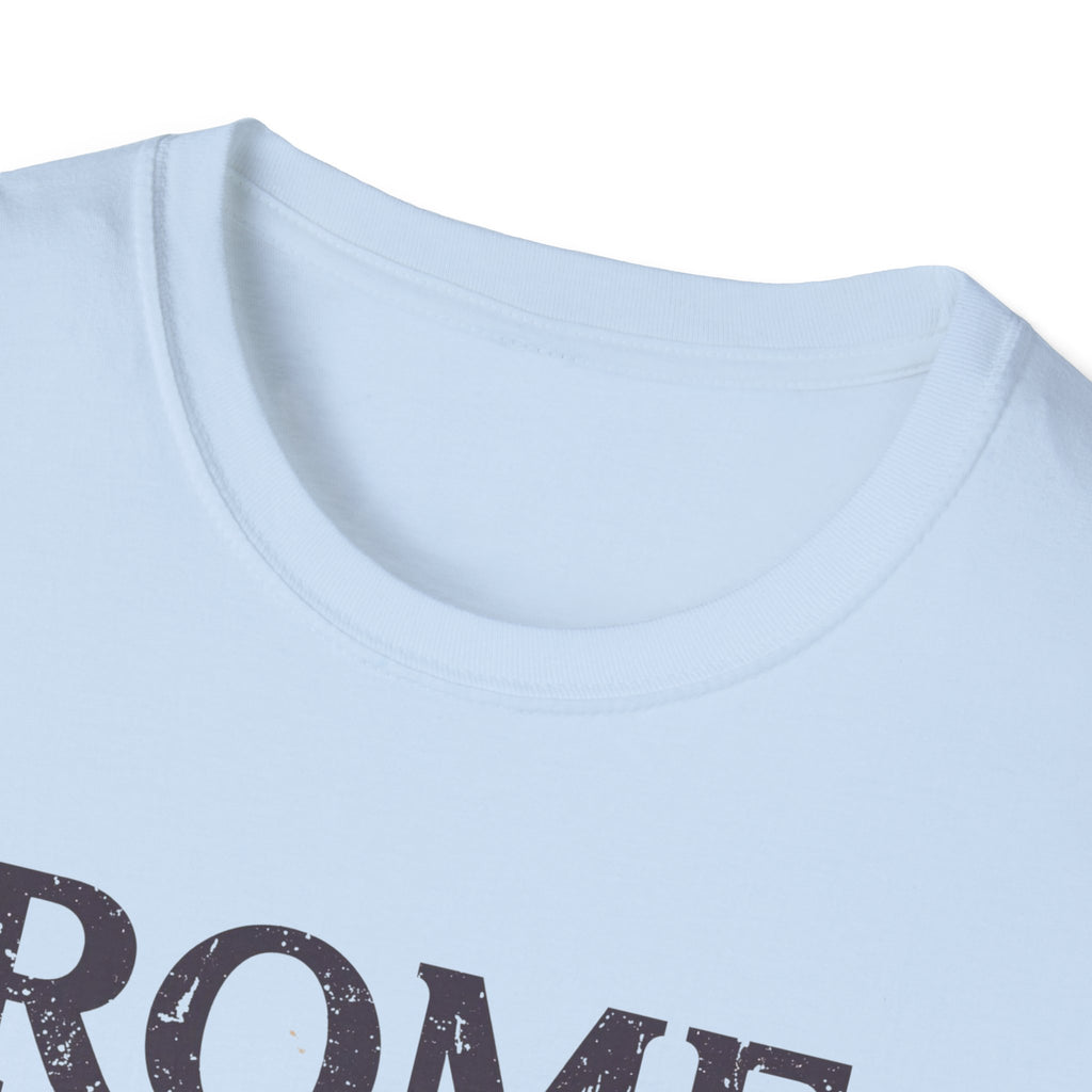 Rome Vintage Stripes T-Shirt — "When in Rome" Travel Tee