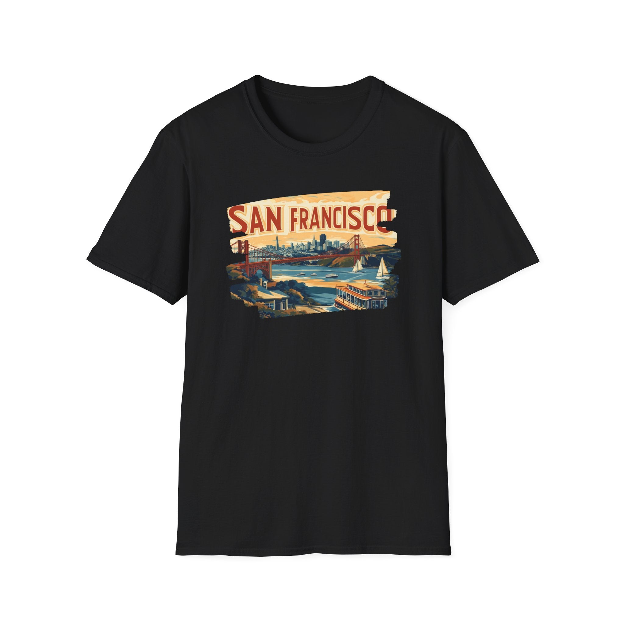 San Francisco Retro Skyline T-Shirt | Vintage City Travel Tee