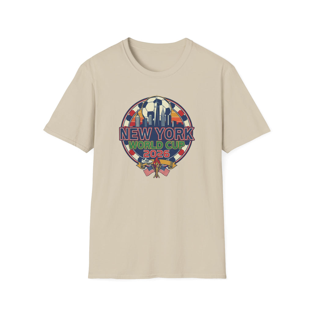 New York World Cup 2026 T-Shirt — Retro City Skyline Soccer Tee