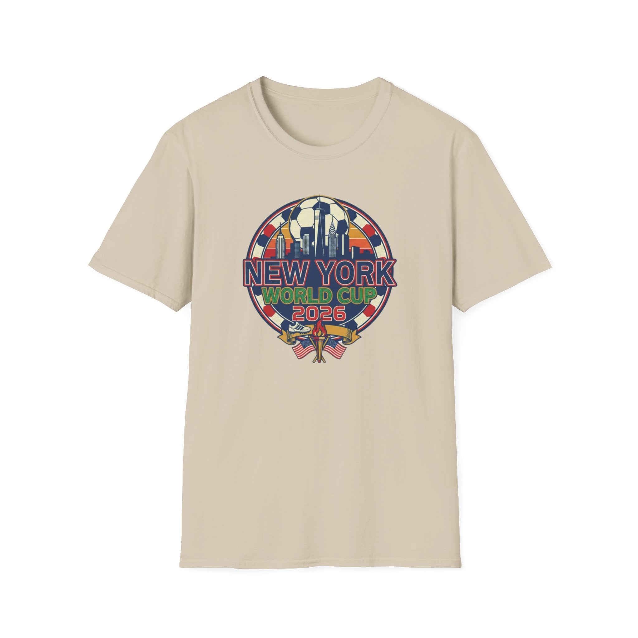 New York World Cup 2026 T-Shirt — Retro City Skyline Soccer Tee