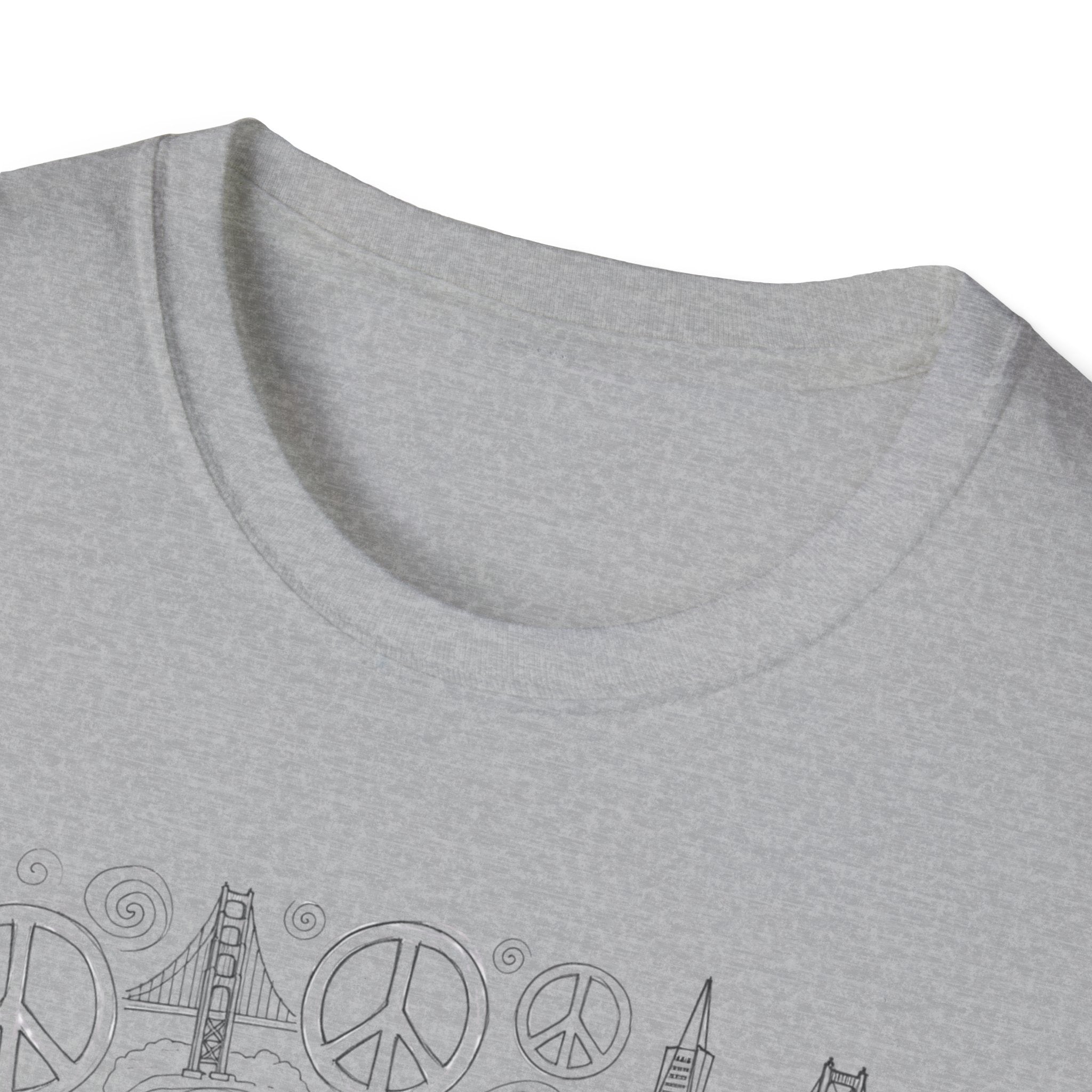 San Francisco Doodle T-Shirt – 'Free Spirits Welcome' Vintage City Sketch Tee