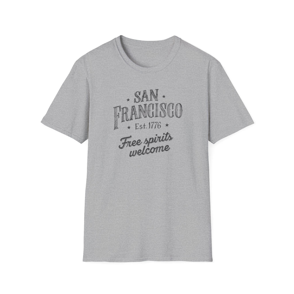 San Francisco T-Shirt – "Free Spirits Welcome" Vintage City Tee
