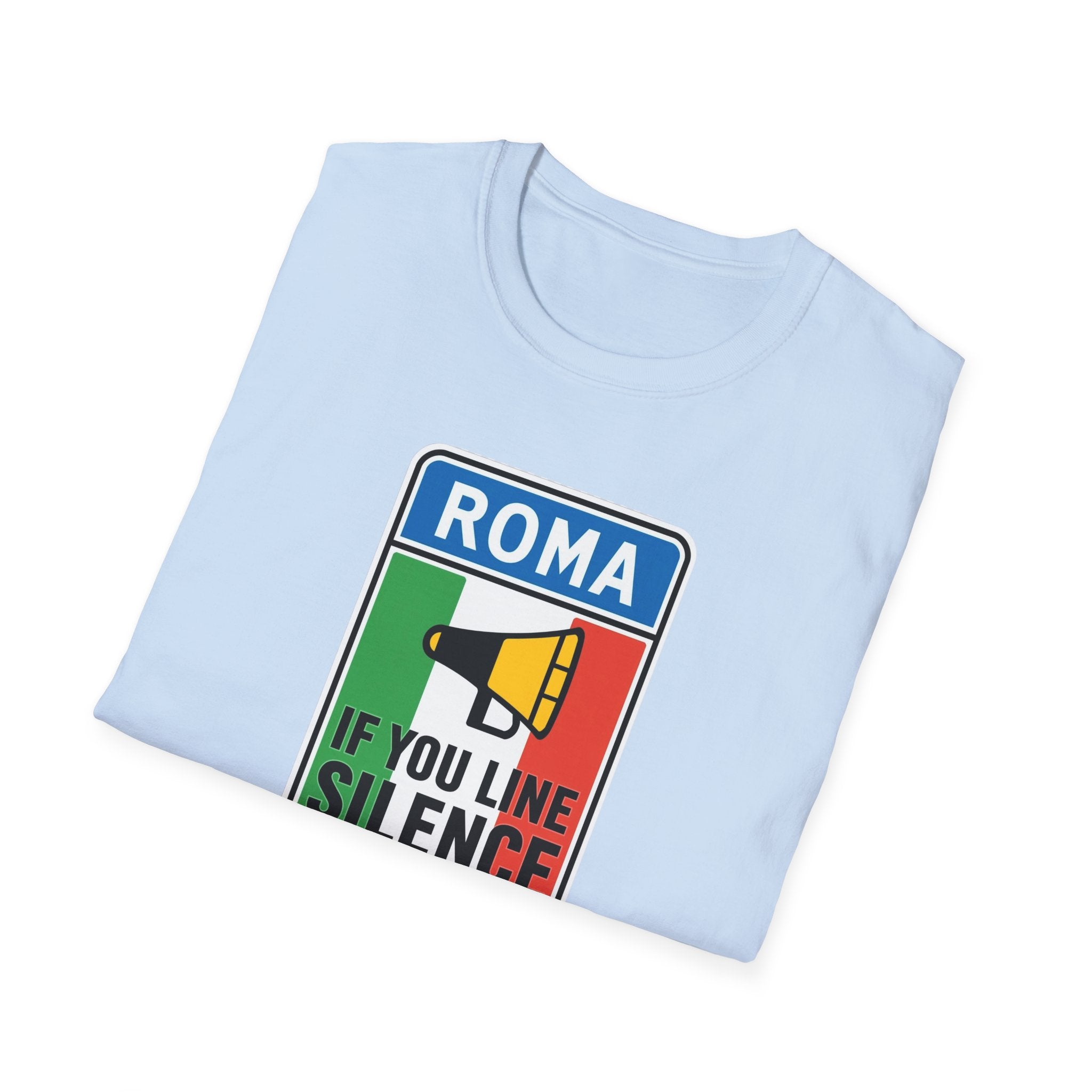 Roma Italian "Honk if you like silence" Unisex Softstyle T-Shirt