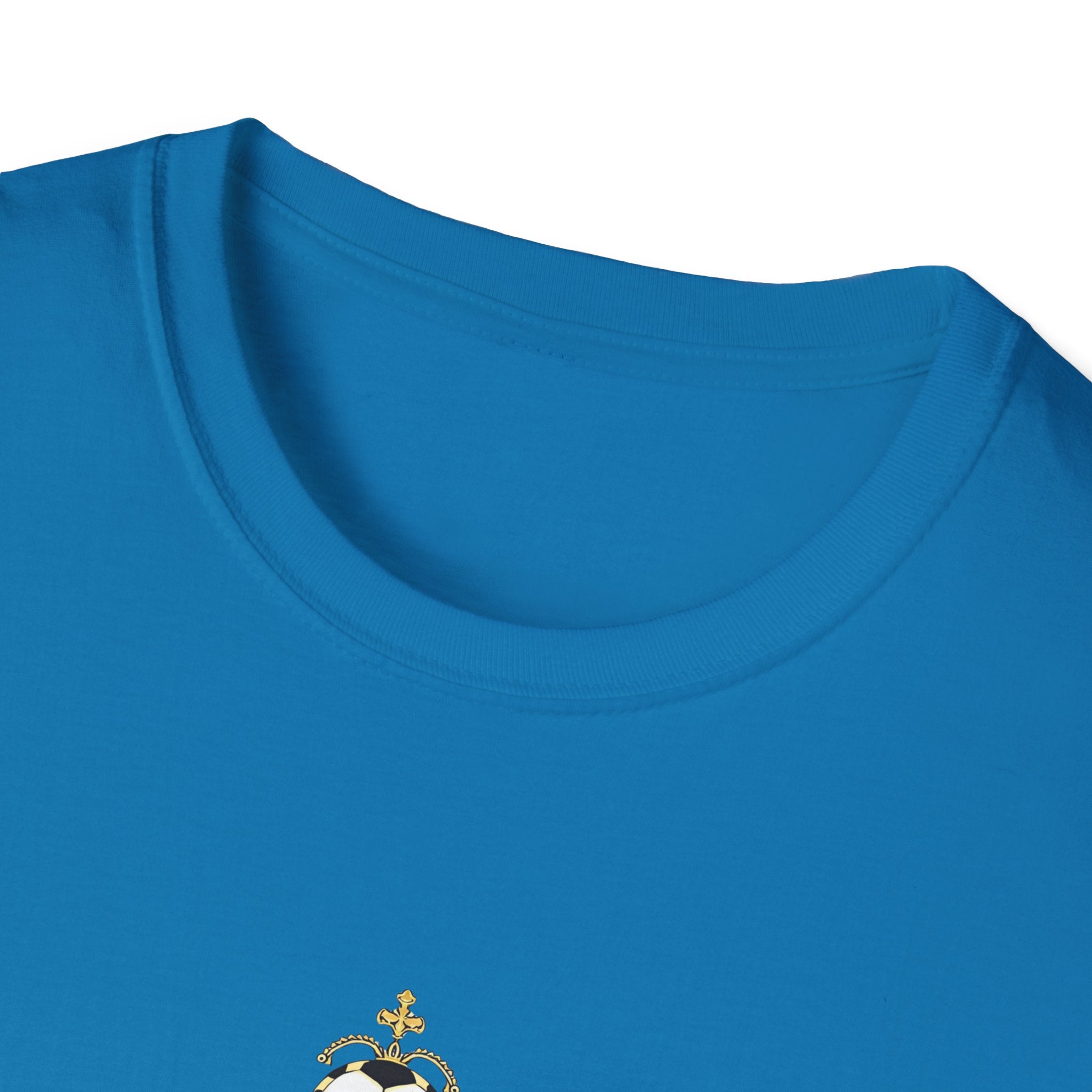 Madridista Crown T-Shirt | Soccer Fan Tee, Royal Purple Gold Crest