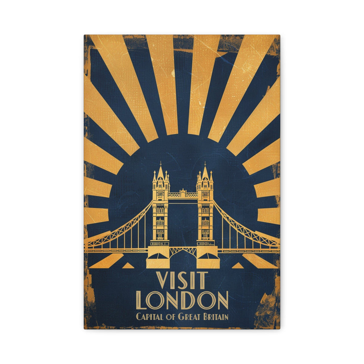 Canvas Wall Art — Vintage 'Visit London' Travel Poster