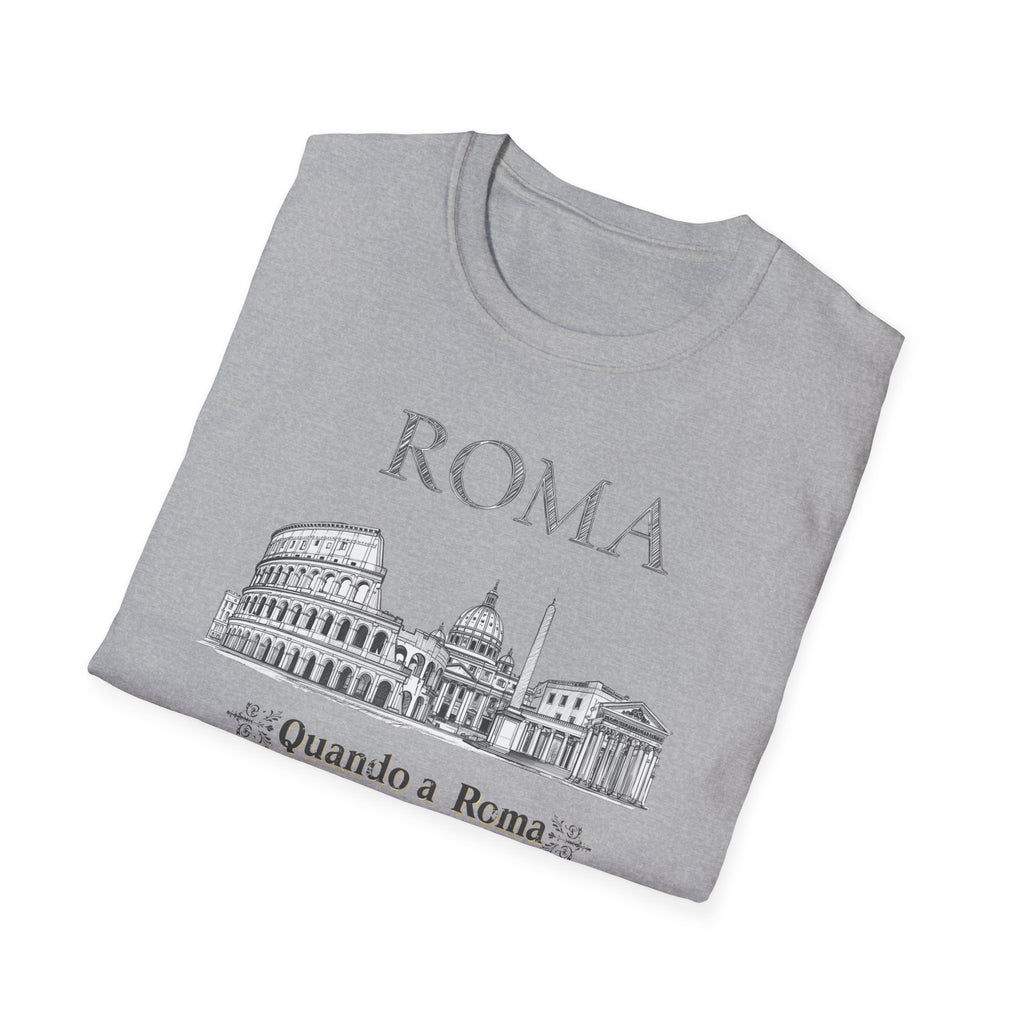 Roma skyline illustration T-Shirt | Colosseum Vatican Stencil