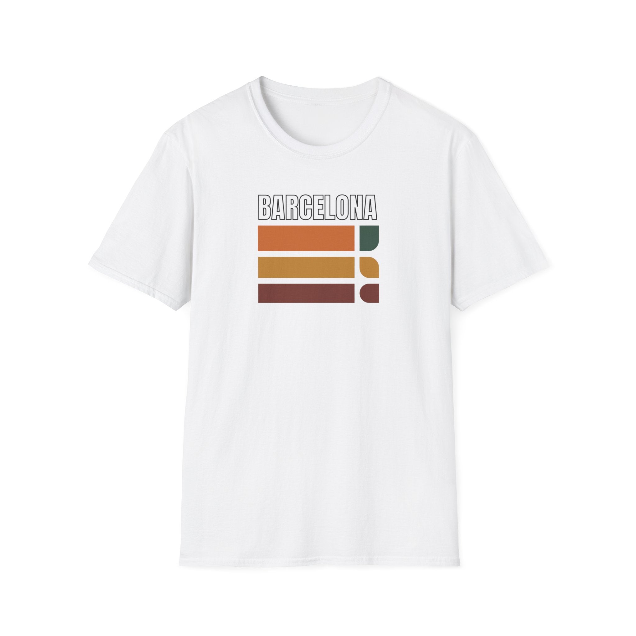 Barcelona retro stripes T-Shirt | vintage travel city tee