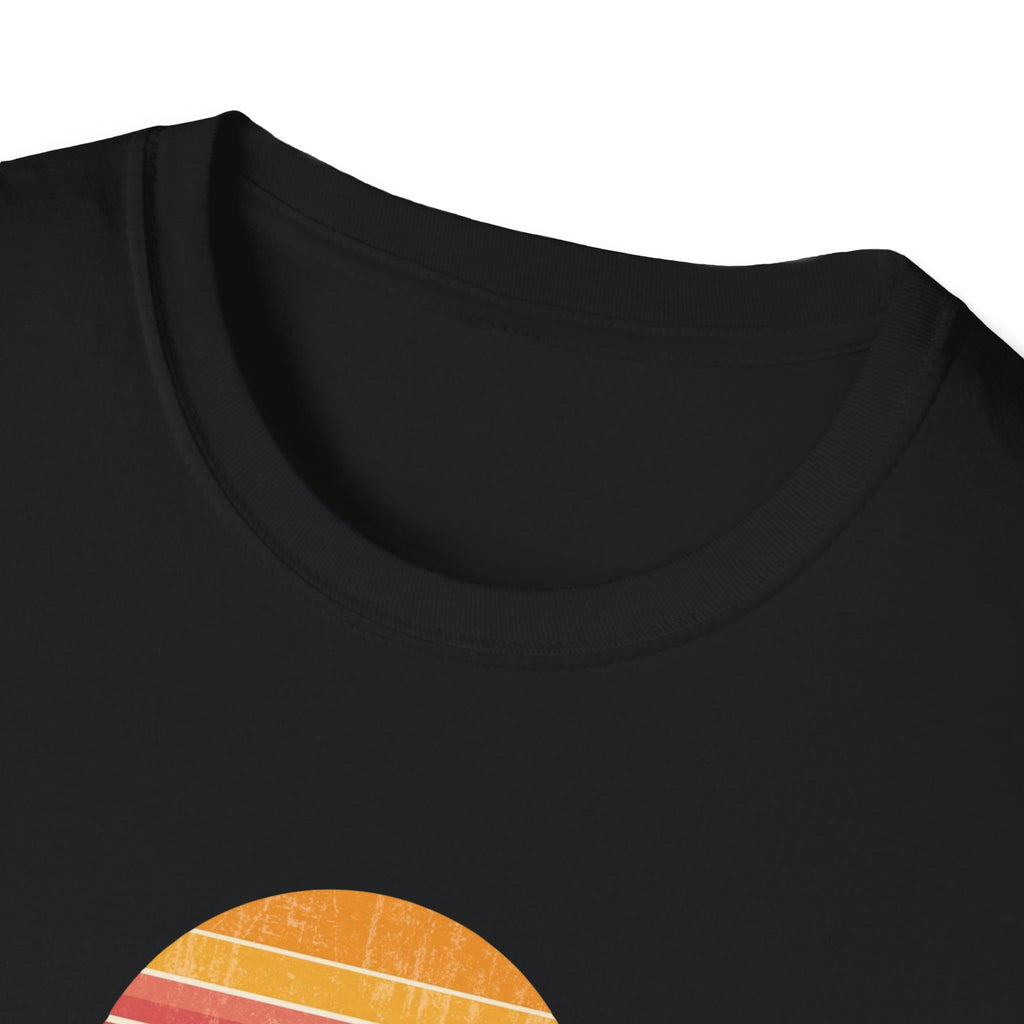 Retro Sunset New York T-Shirt | Vintage Striped City Graphic