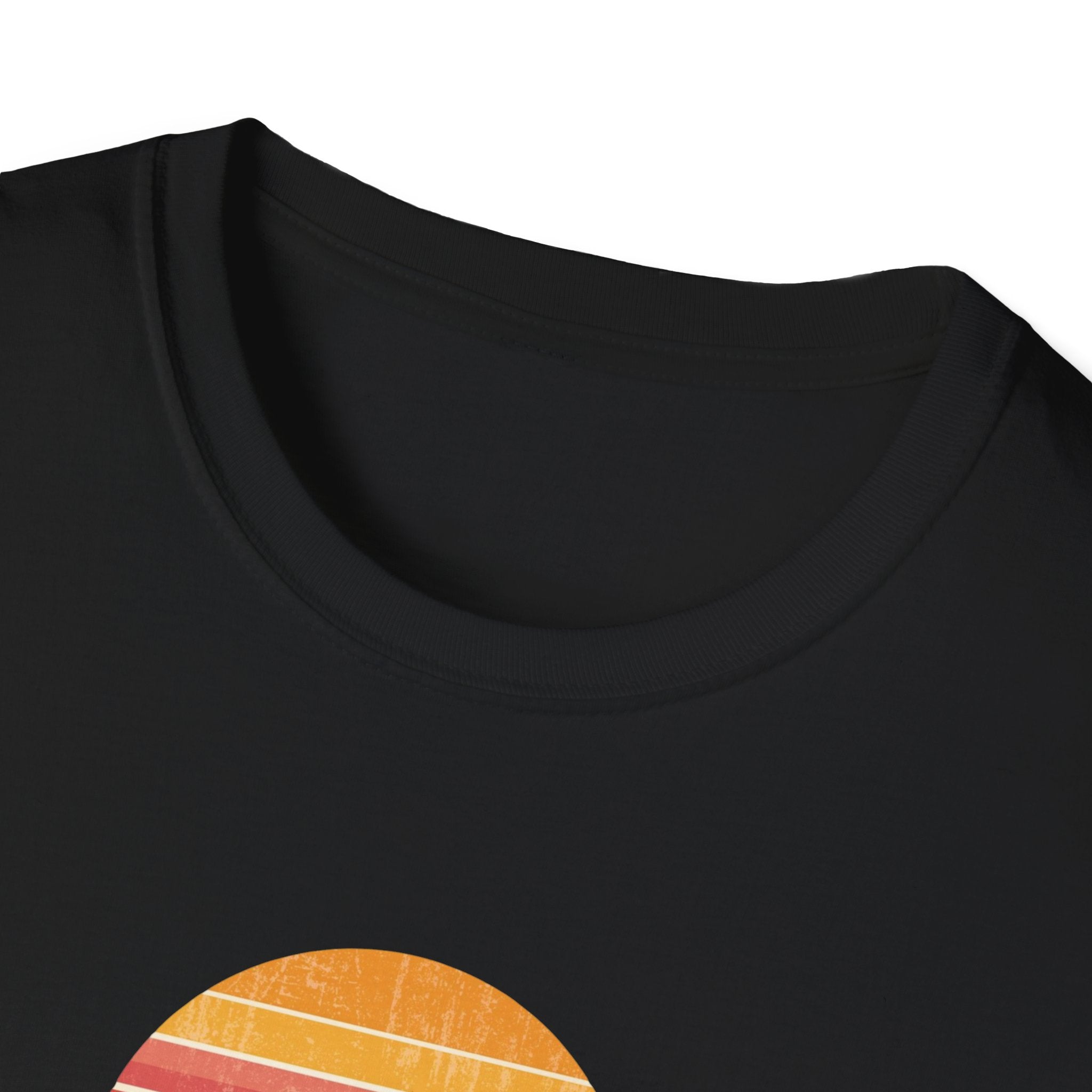 Retro Sunset New York T-Shirt | Vintage Striped City Graphic