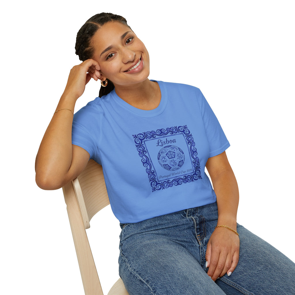 Lisboa Azulejo T-Shirt — Portuguese Tile Vintage Travel Tee