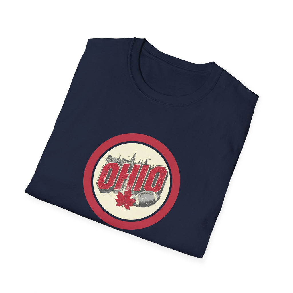Ohio Retro Badge T-Shirt | Maple Leaf Logo