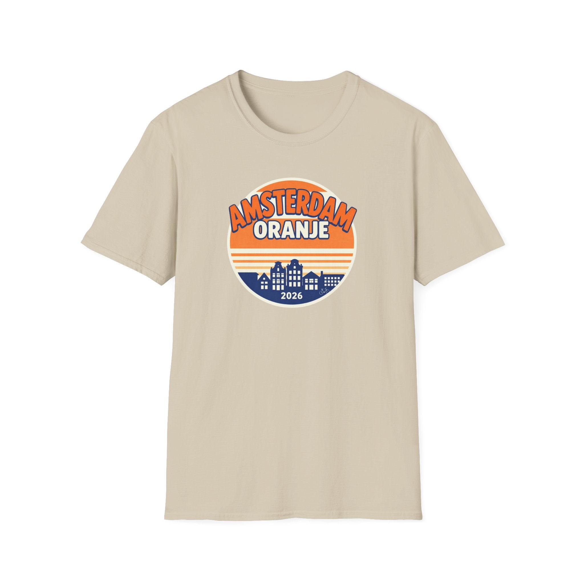 Amsterdam Oranje Vintage Skyline T-Shirt — 2026 Dutch Pride Tee