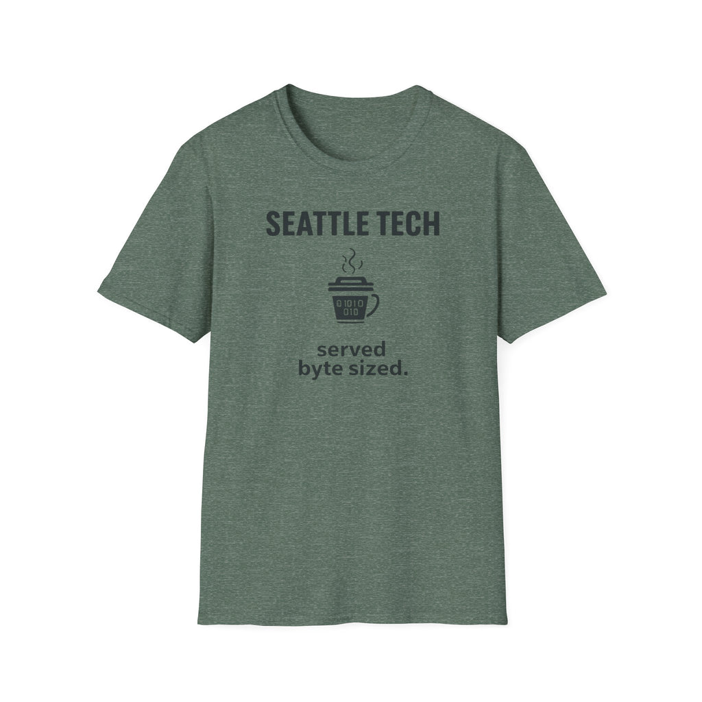 Seattle Tech T-Shirt — "Served Byte Sized" Coffee Cup Design