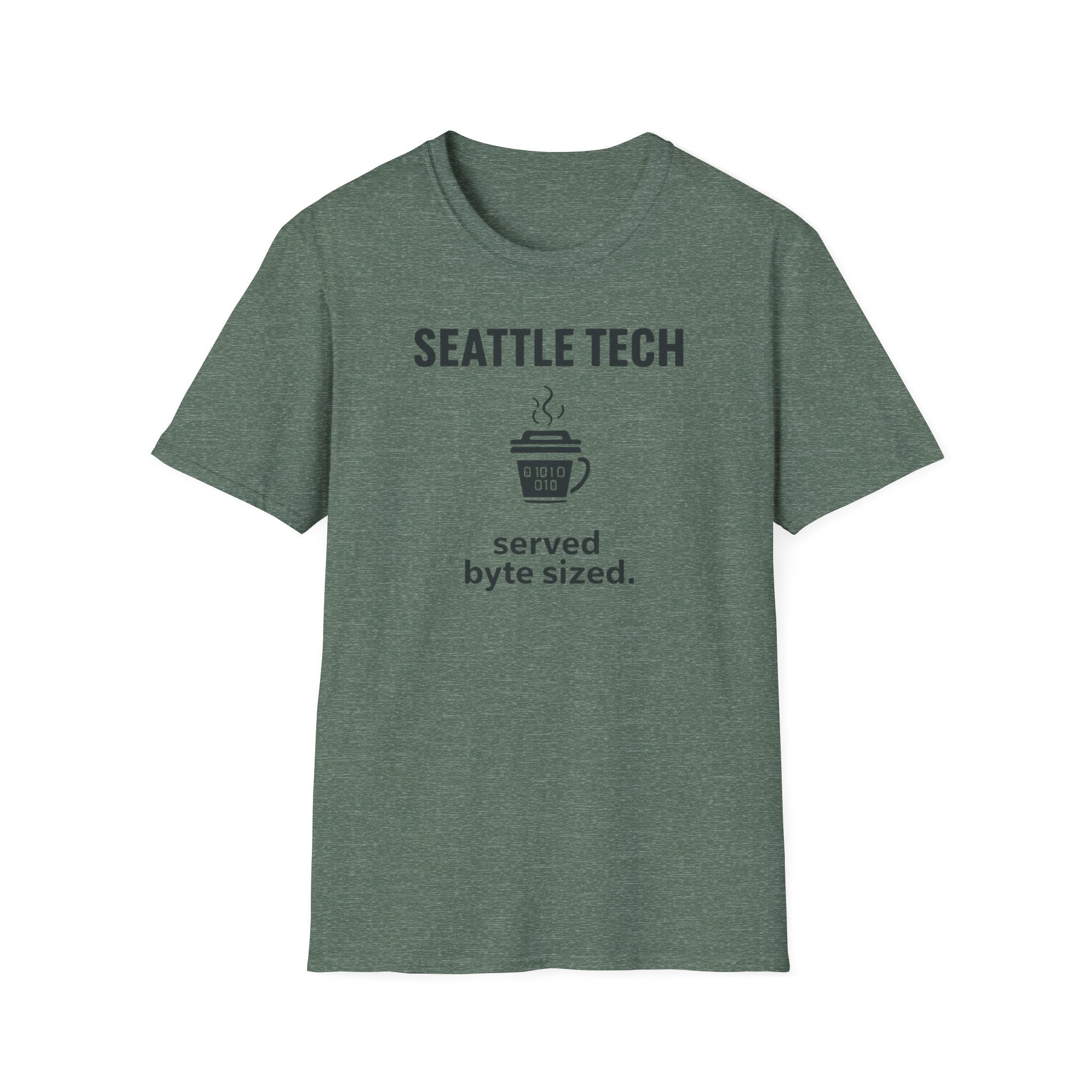 Seattle Tech T-Shirt — "Served Byte Sized" Coffee Cup Design