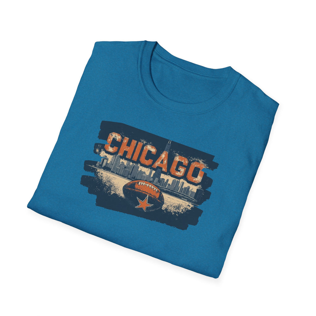 Chicago Skyline Distressed T-Shirt | Cityscape, Retro Star