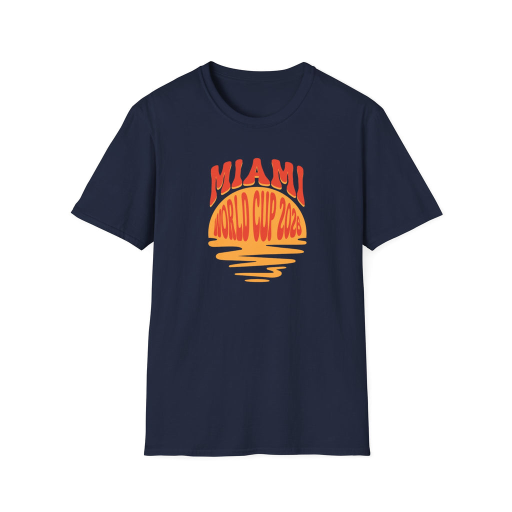 Miami World Cup 2026 T-Shirt – Retro Sunset Soccer Tee