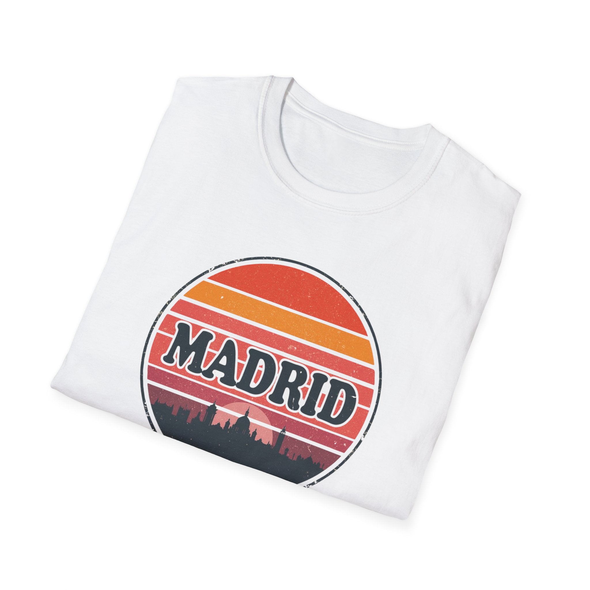 Madrid Sunset T-Shirt — Vintage Skyline Graphic Tee
