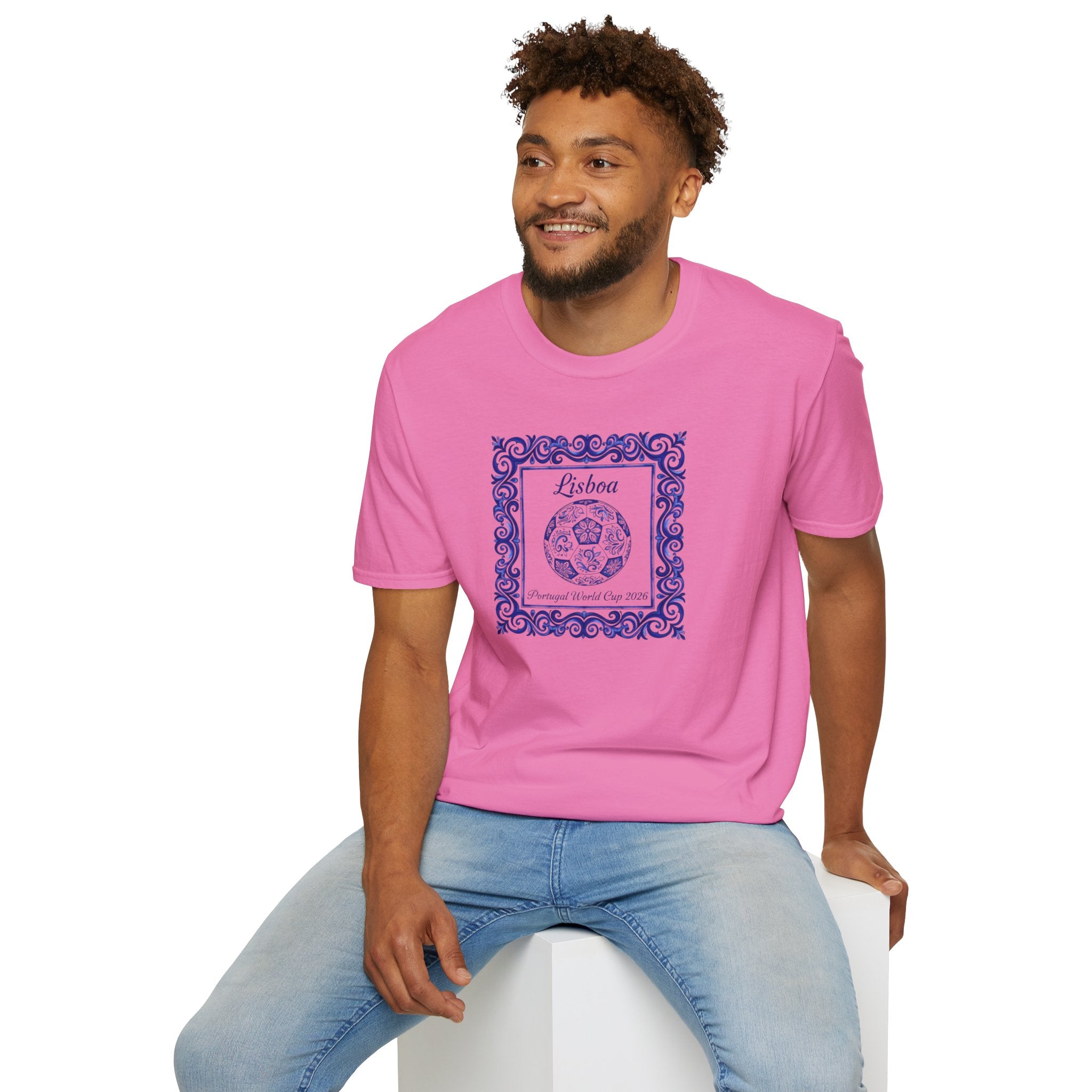 Lisboa Azulejo T-Shirt — Portuguese Tile Vintage Travel Tee