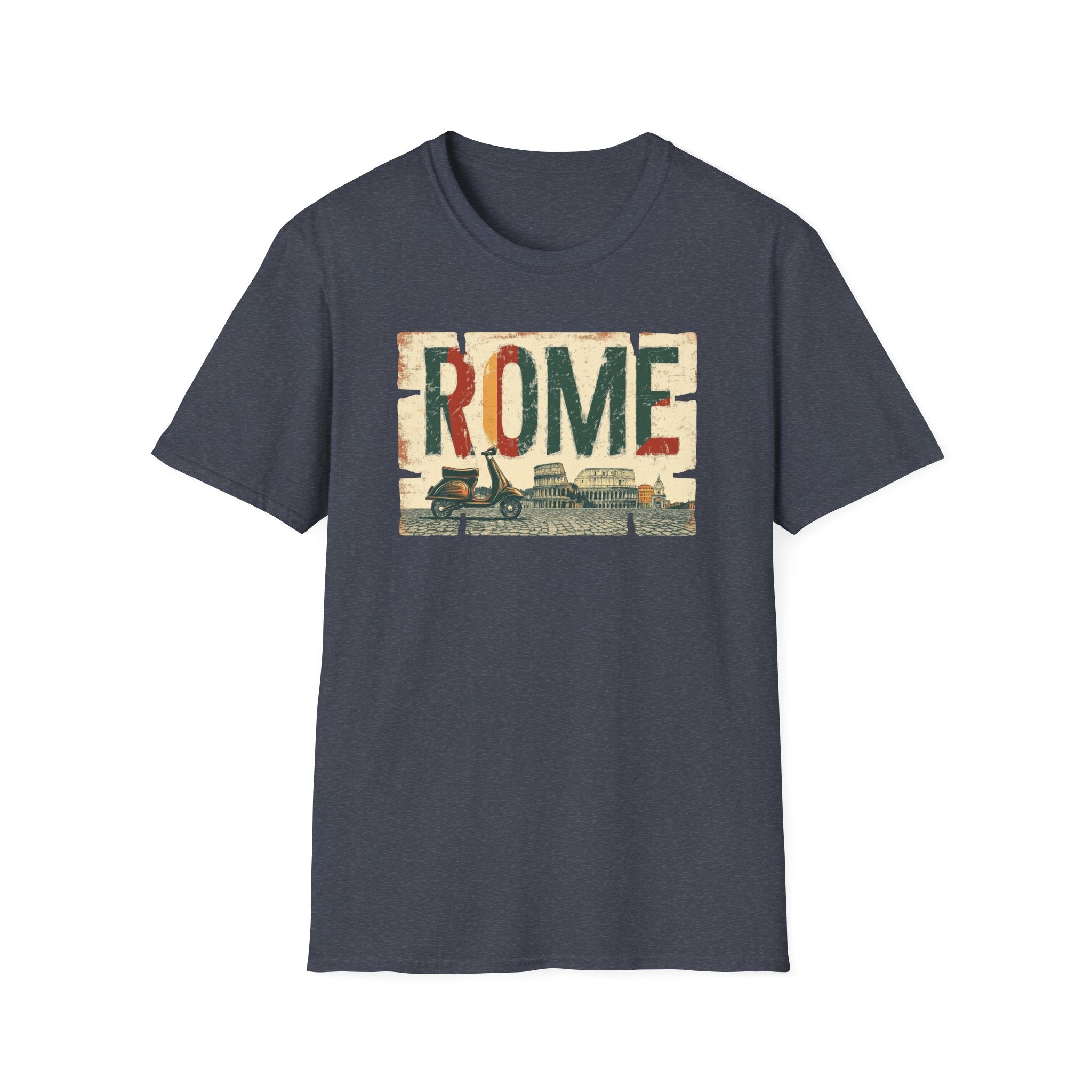 Vintage Rome Graphic T-Shirt | Italian Travel Retro Skyline