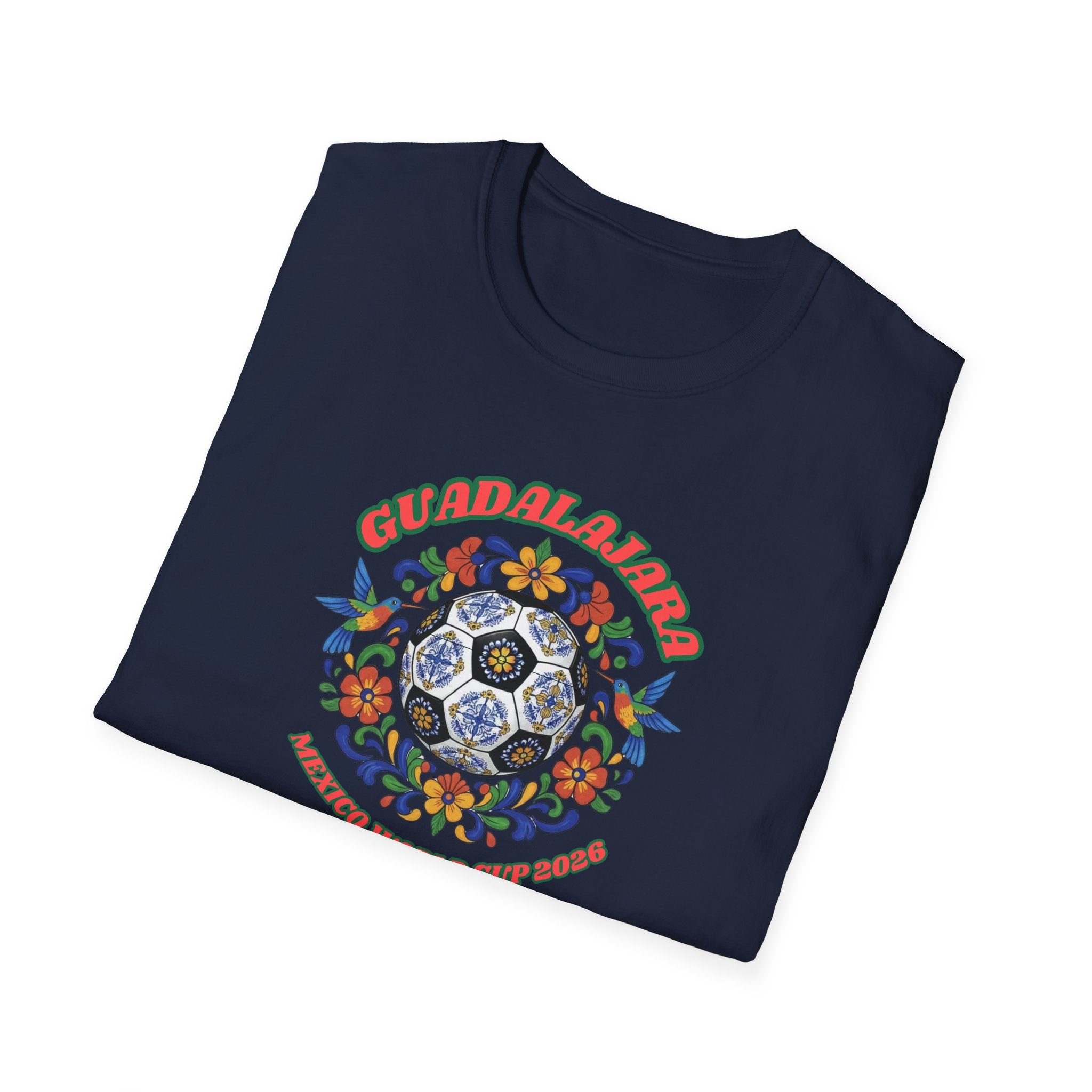 Day of the Dead Floral Soccer T-Shirt – Mexican Calavera Football Design