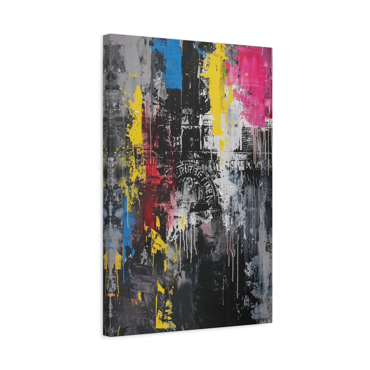 Abstract Urban Graffiti Canvas inspired by Berlin history