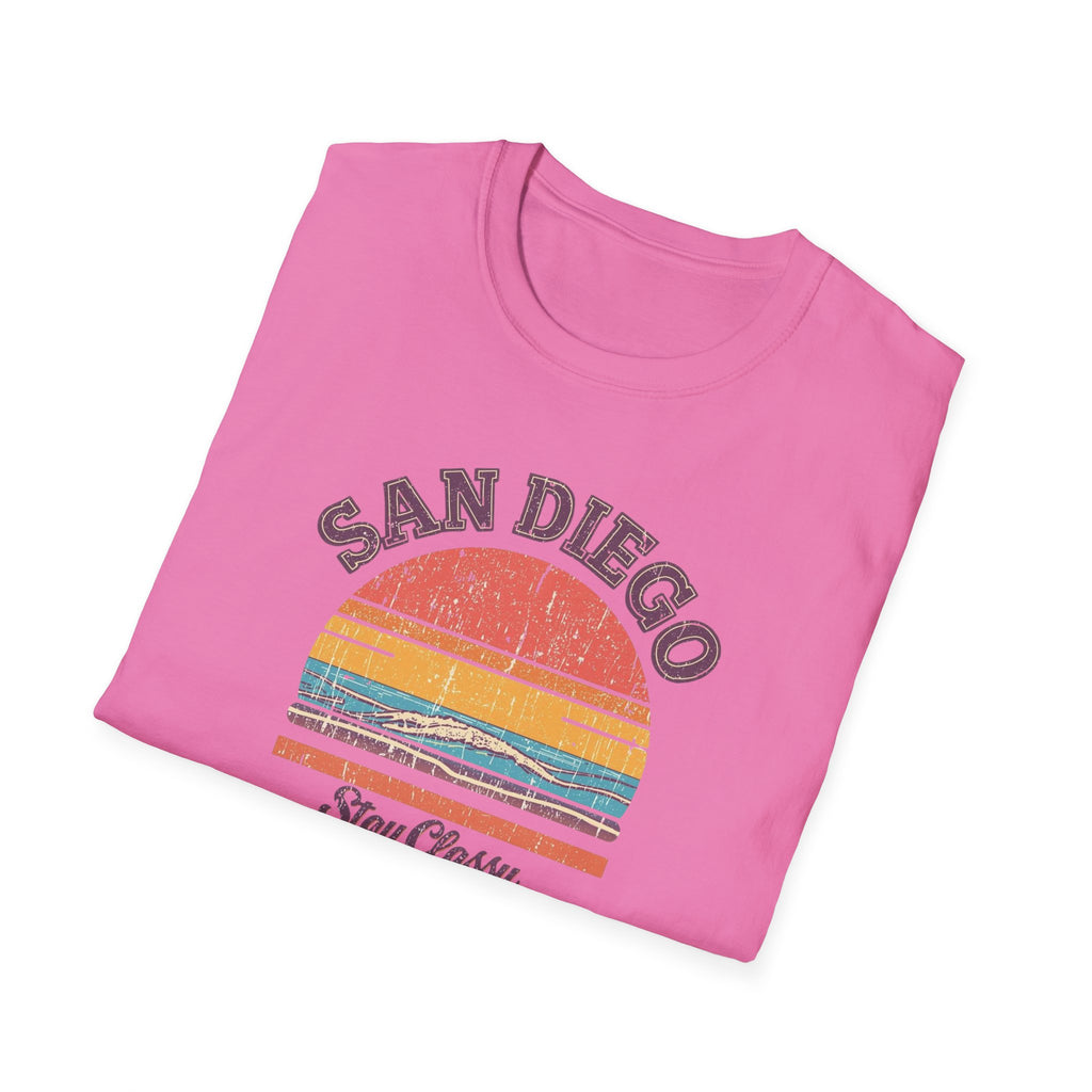 San Diego Retro Sunset T-Shirt — Stay Classy Vintage Beach Tee