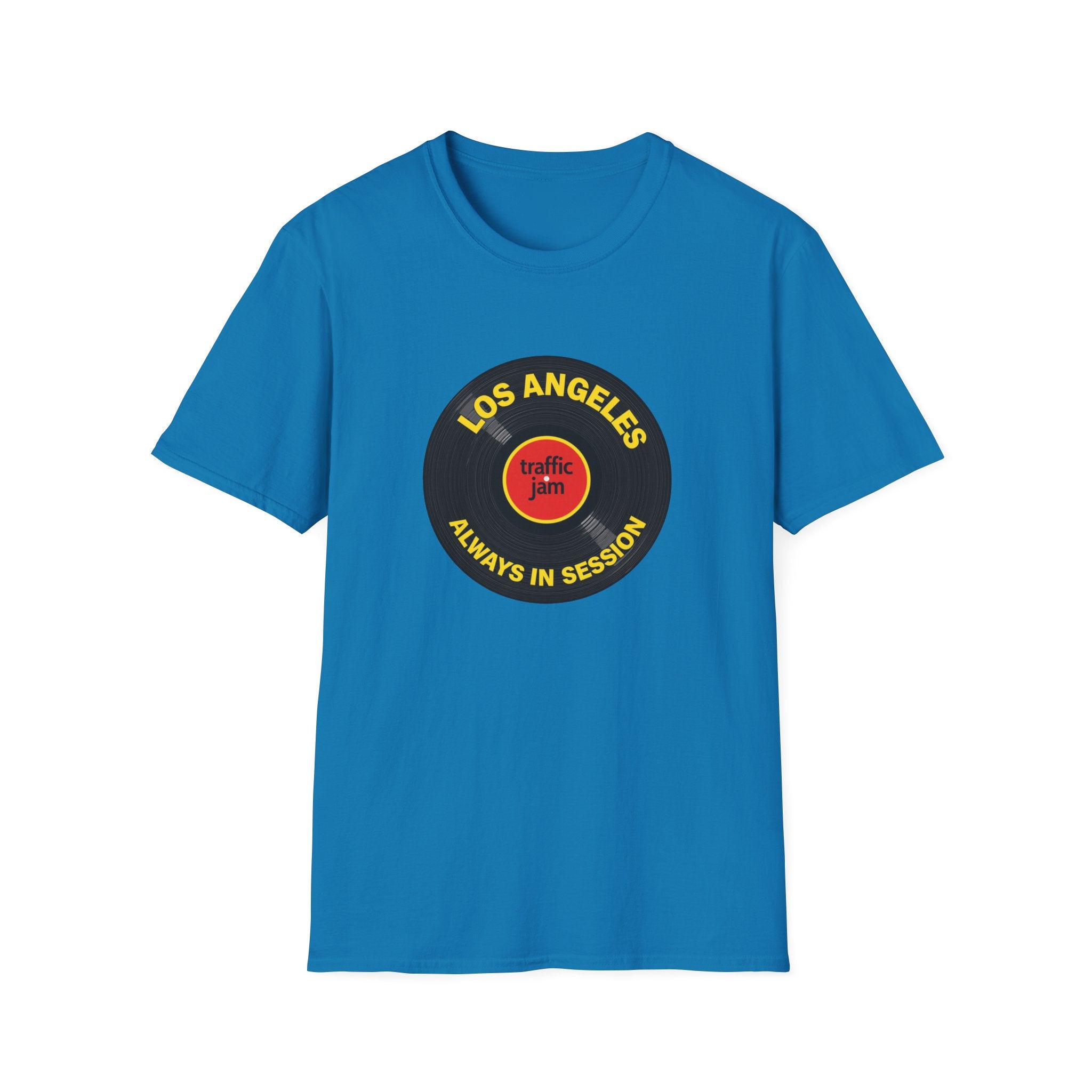 T-Shirt — Los Angeles Traffic Jam Vintage Record Design (“Always In Session”)