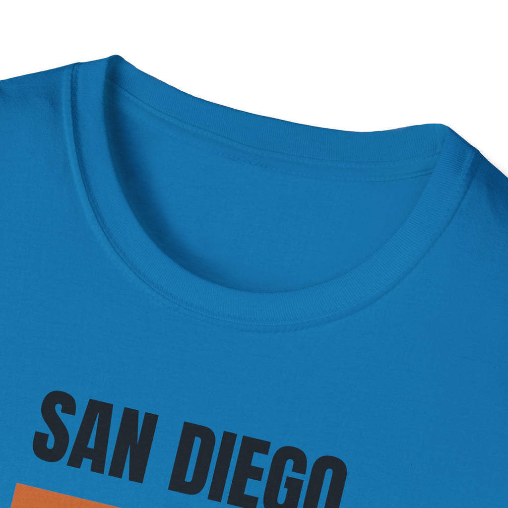 San Diego Retro Stripes T-Shirt | Vintage Sunset City Design